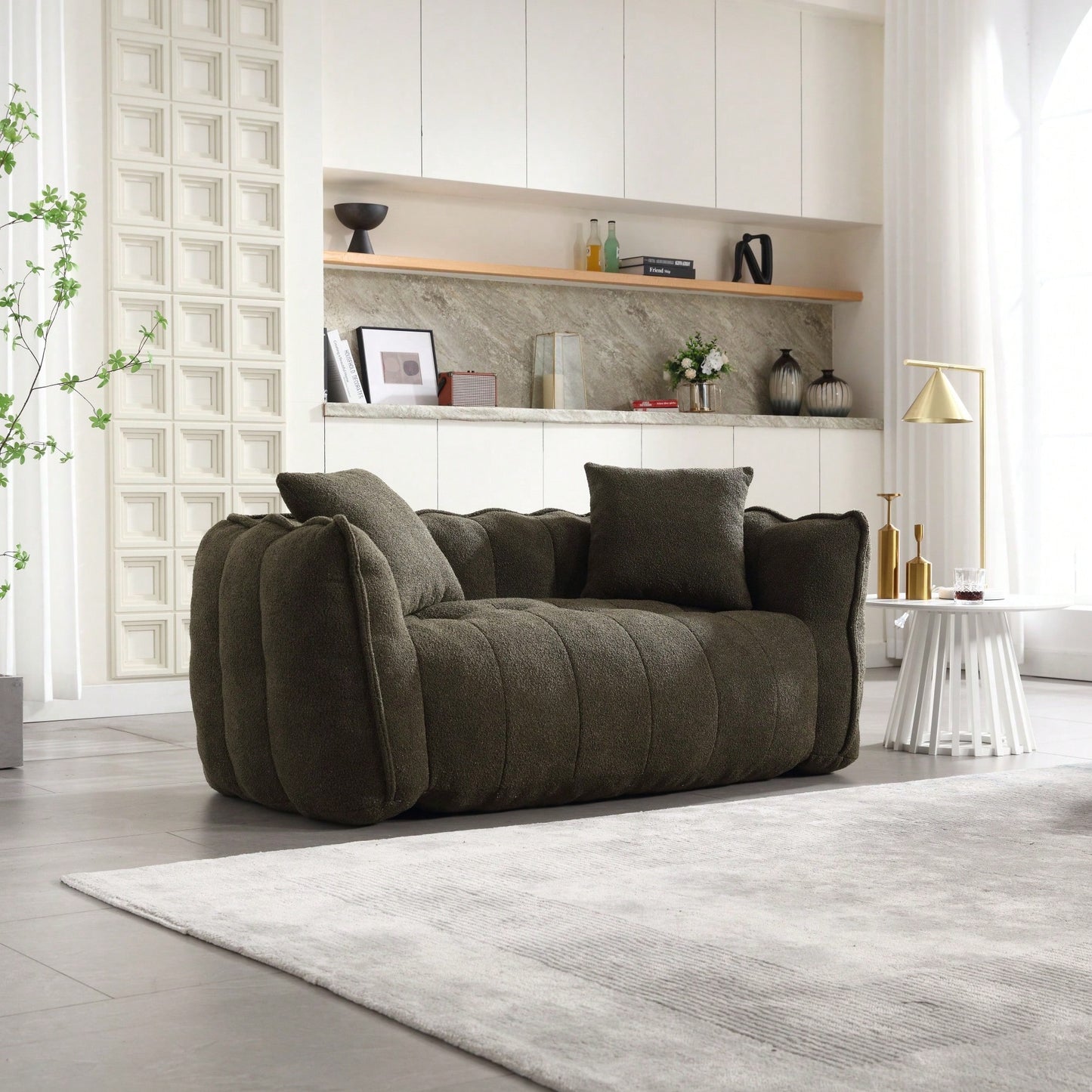 Cozy Soft Beanbag Chair With High Resilience Foam Core For Two - Perfect For Gaming, Reading, And TV Watching