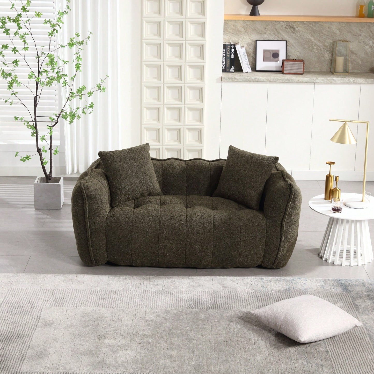 Cozy Soft Beanbag Chair With High Resilience Foam Core For Two - Perfect For Gaming, Reading, And TV Watching