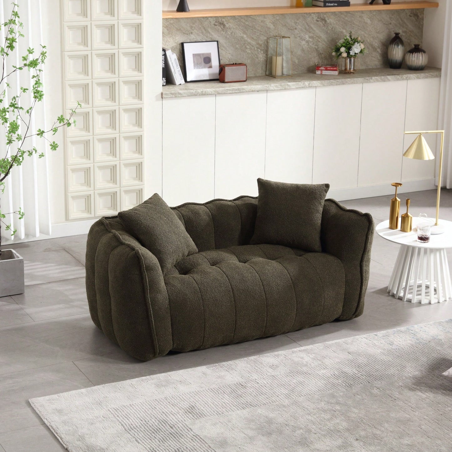 Cozy Soft Beanbag Chair With High Resilience Foam Core For Two - Perfect For Gaming, Reading, And TV Watching