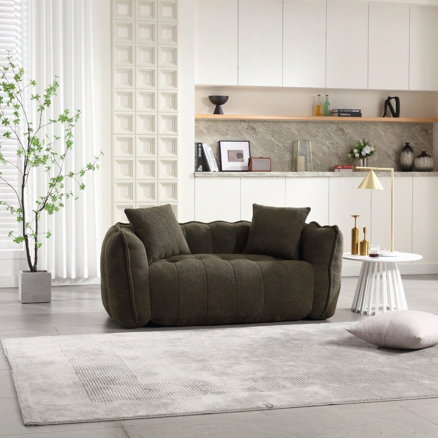 Cozy Soft Beanbag Chair With High Resilience Foam Core For Two - Perfect For Gaming, Reading, And TV Watching