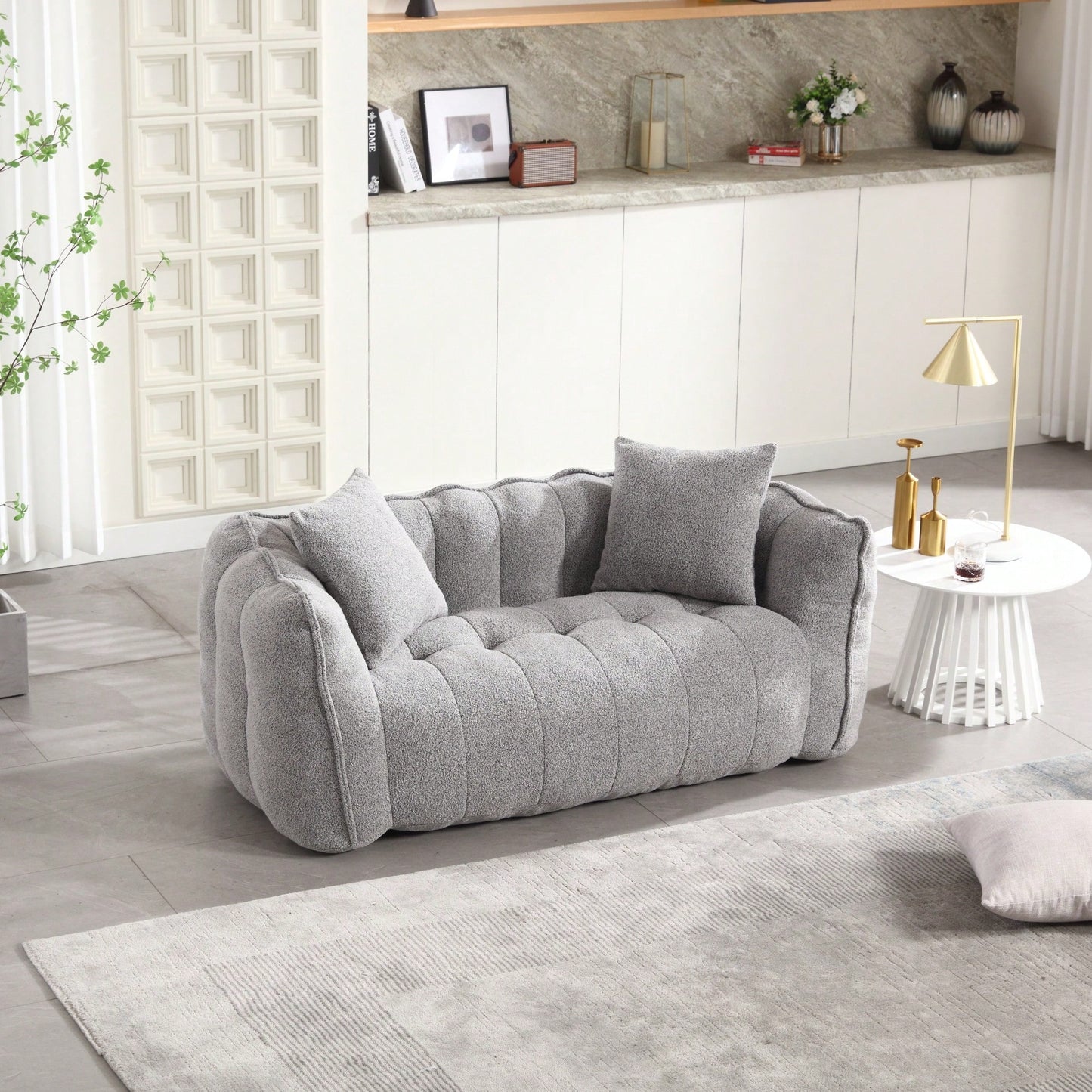 Cozy Soft Beanbag Chair With High Resilience Foam Core For Two - Perfect For Gaming, Reading, And TV Watching