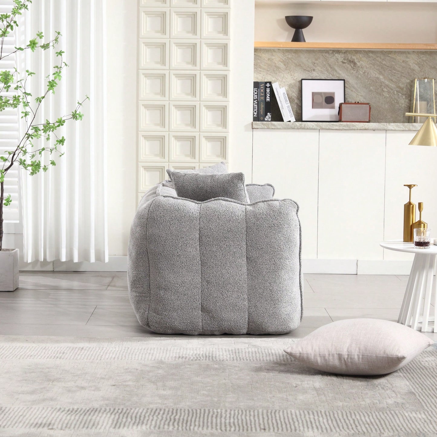 Cozy Soft Beanbag Chair With High Resilience Foam Core For Two - Perfect For Gaming, Reading, And TV Watching