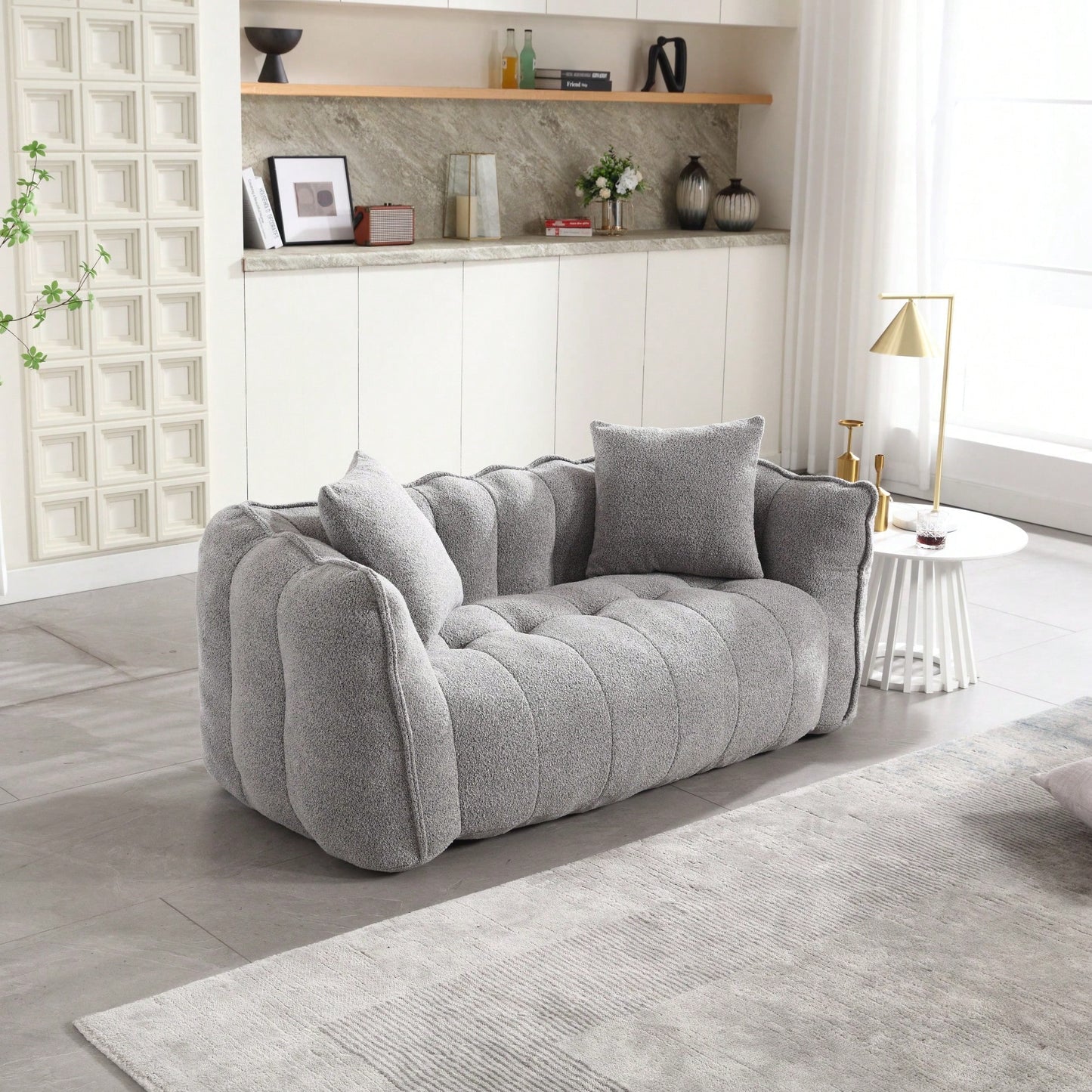 Cozy Soft Beanbag Chair With High Resilience Foam Core For Two - Perfect For Gaming, Reading, And TV Watching