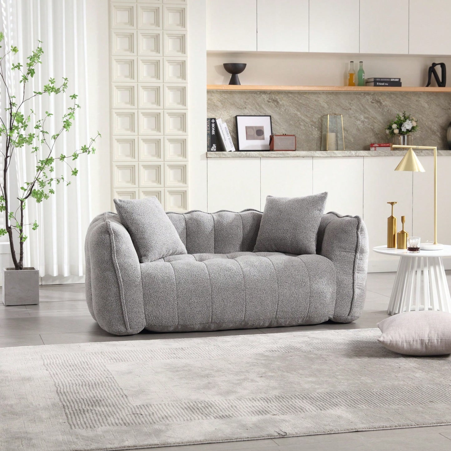 Cozy Soft Beanbag Chair With High Resilience Foam Core For Two - Perfect For Gaming, Reading, And TV Watching