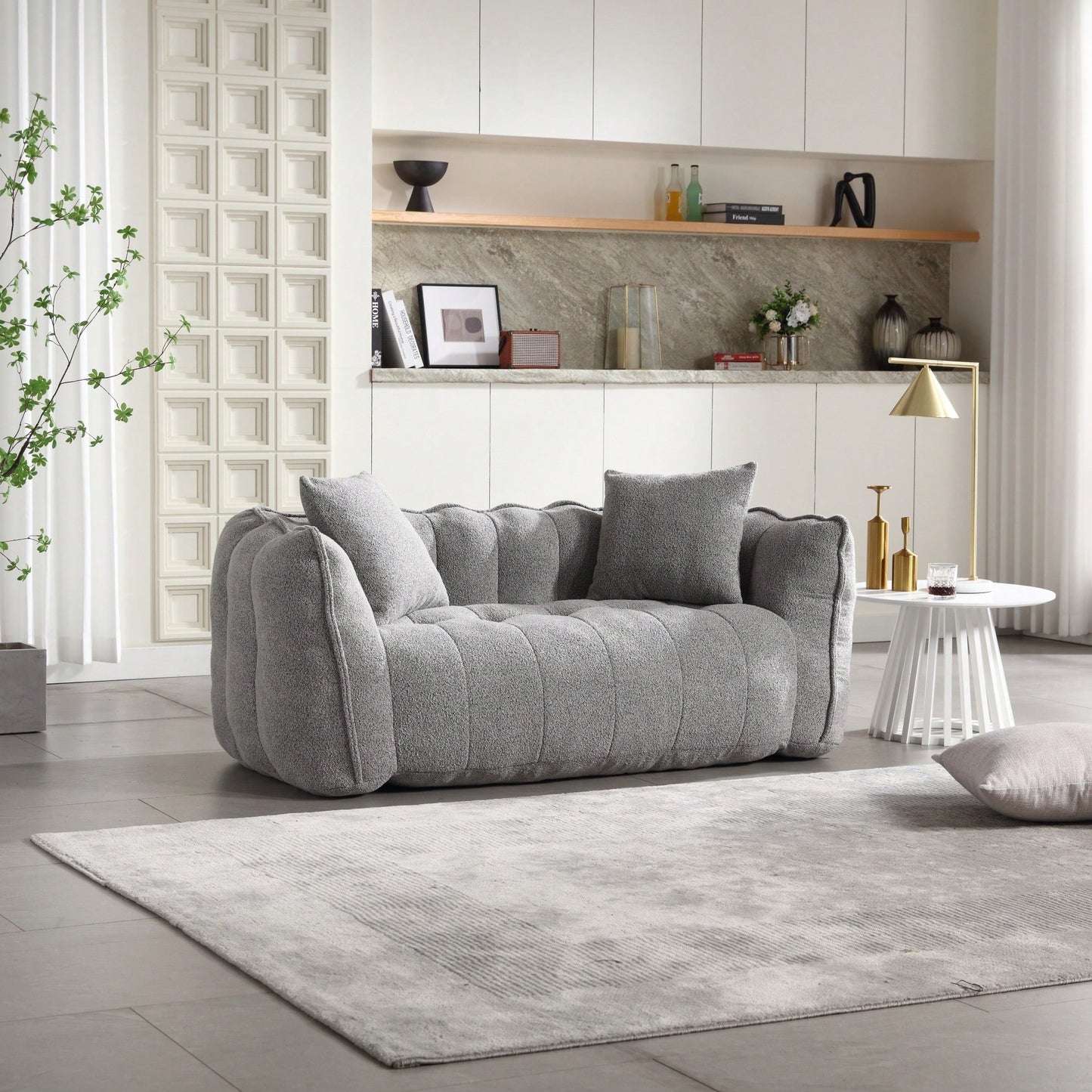 Cozy Soft Beanbag Chair With High Resilience Foam Core For Two - Perfect For Gaming, Reading, And TV Watching