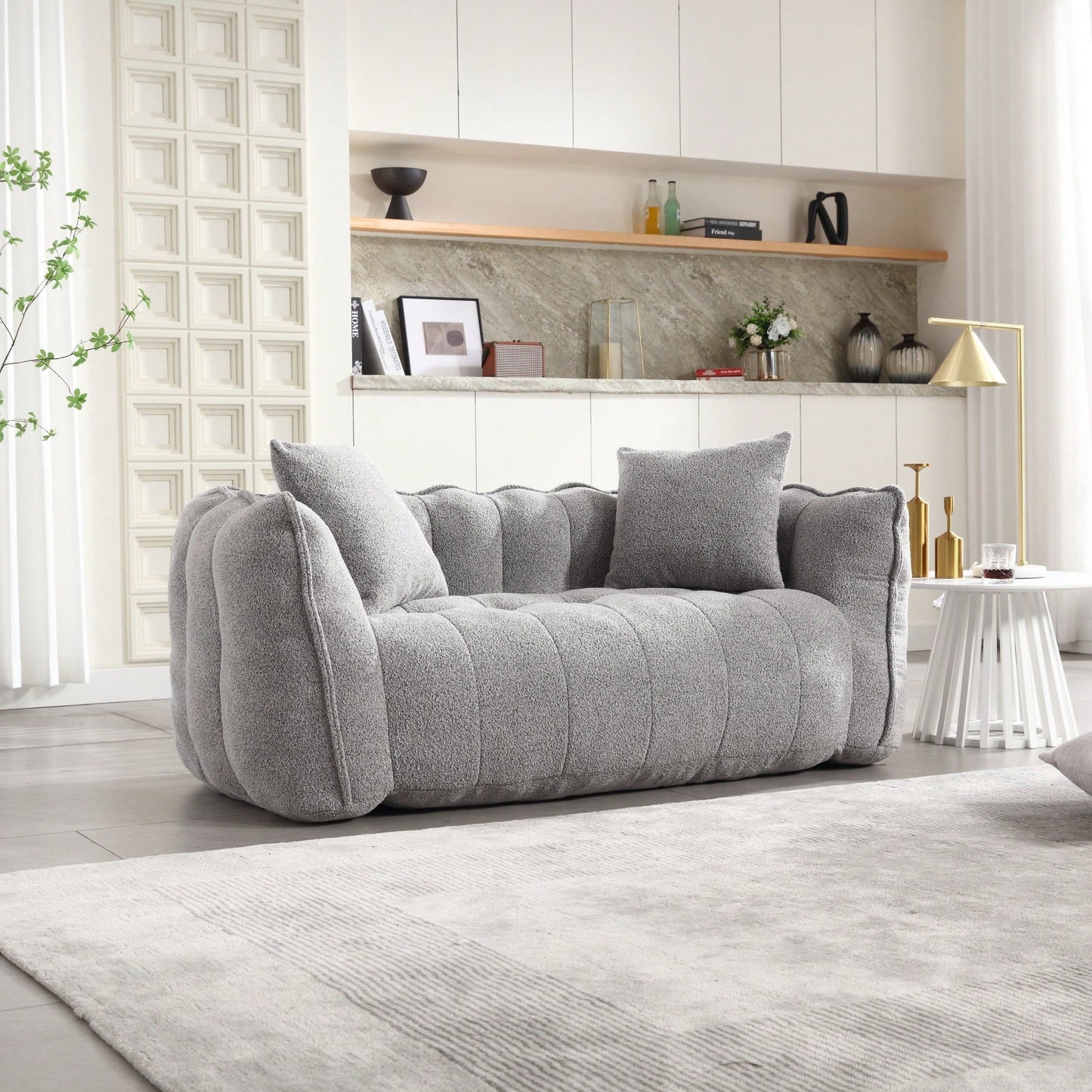 Cozy Soft Beanbag Chair With High Resilience Foam Core For Two - Perfect For Gaming, Reading, And TV Watching