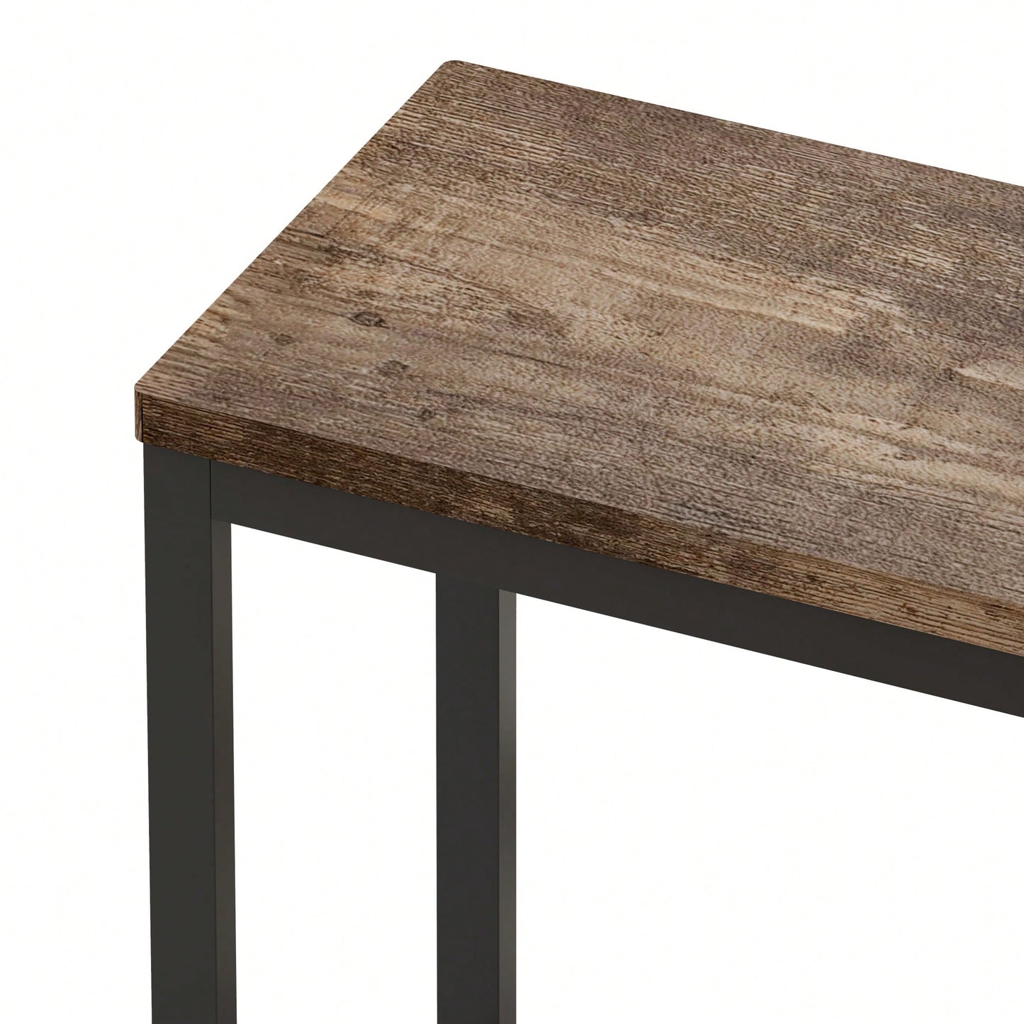 Long Dining Table Set With 3 Stools Easy Assembly Perfect For Family Gatherings Natural