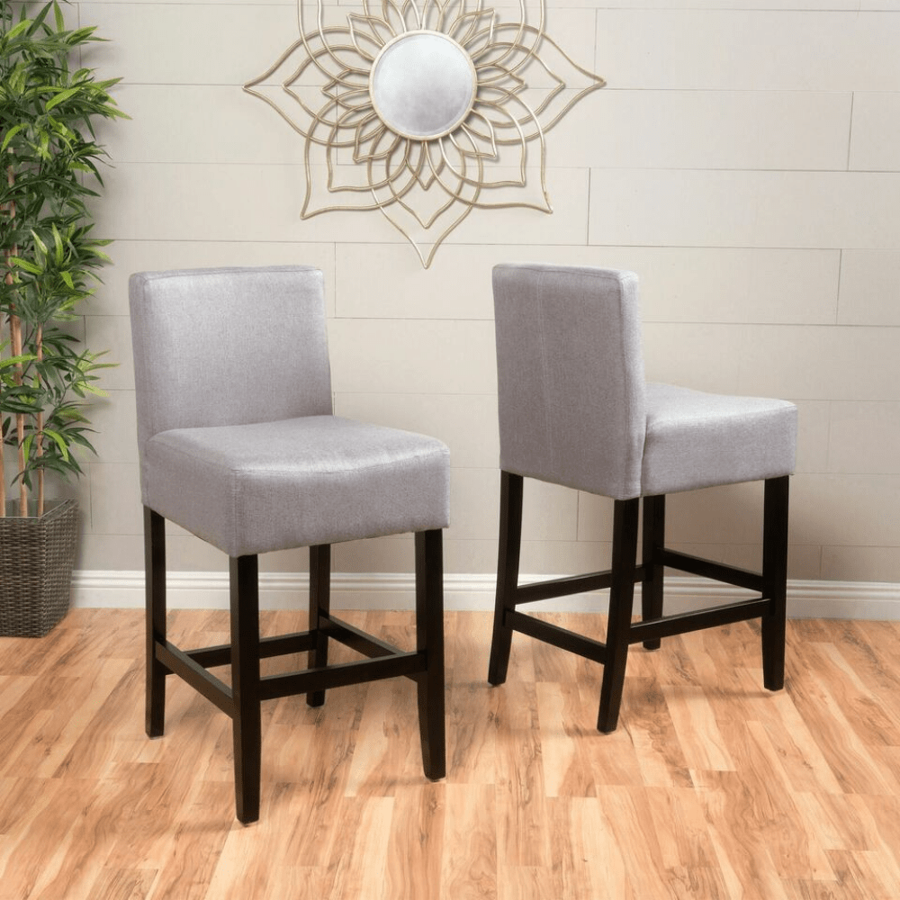Set Of 2 Modern Counter Stools With Stylish Design And Comfortable Seating