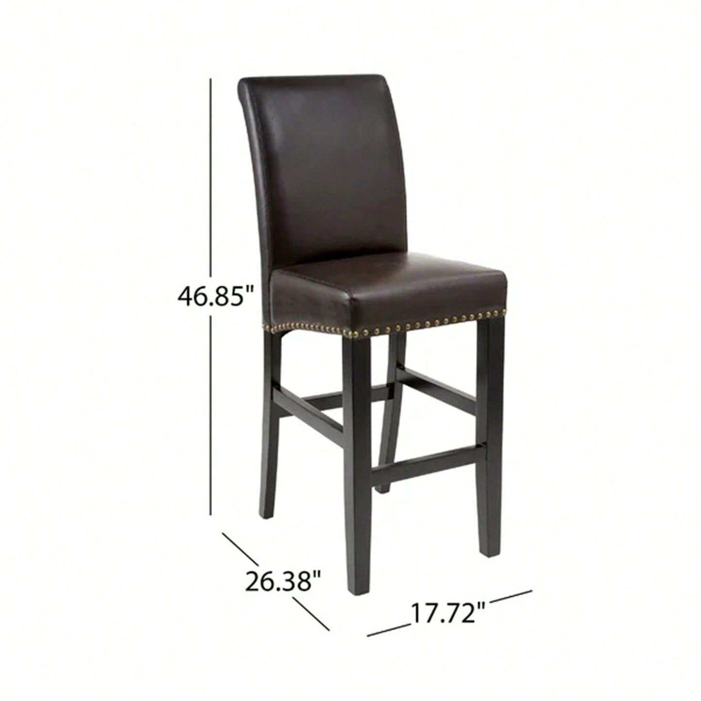 Upholstered 30 Inch Counter Stool Set Of 2 With Solid Wood Frame For Kitchen And Dining Room