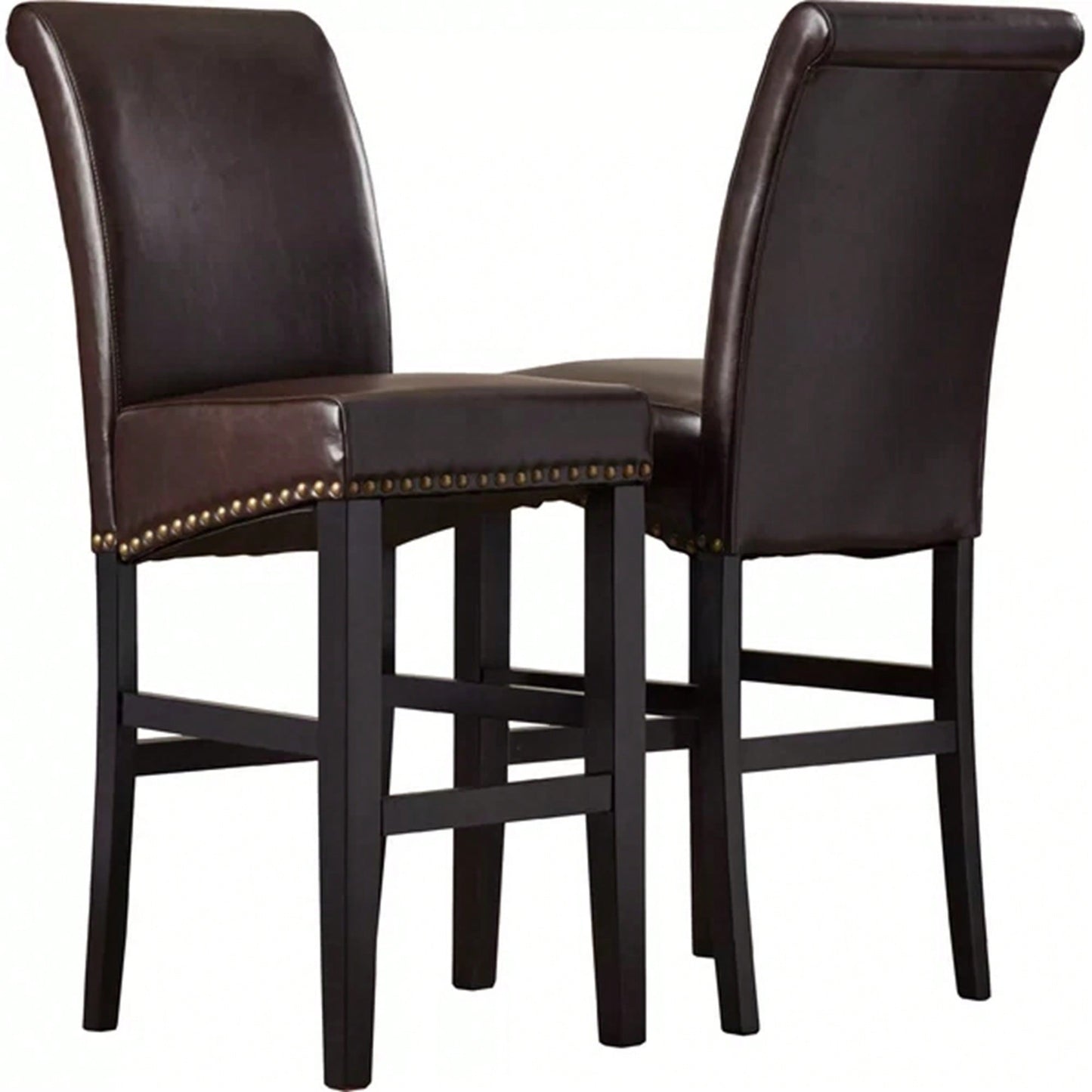 Upholstered 30 Inch Counter Stool Set Of 2 With Solid Wood Frame For Kitchen And Dining Room