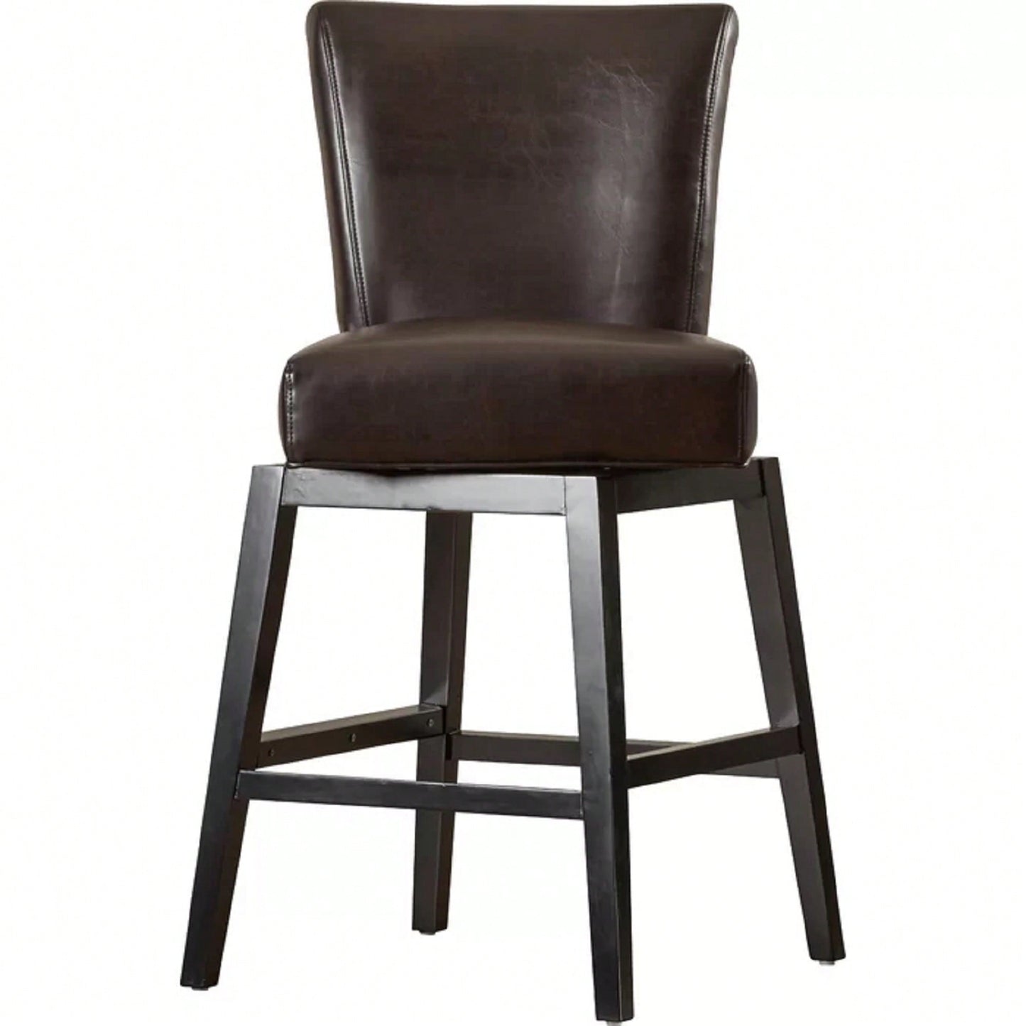 28-Inch Modern PU Leather Swivel Counter Stool With Adjustable Height And Stylish Design