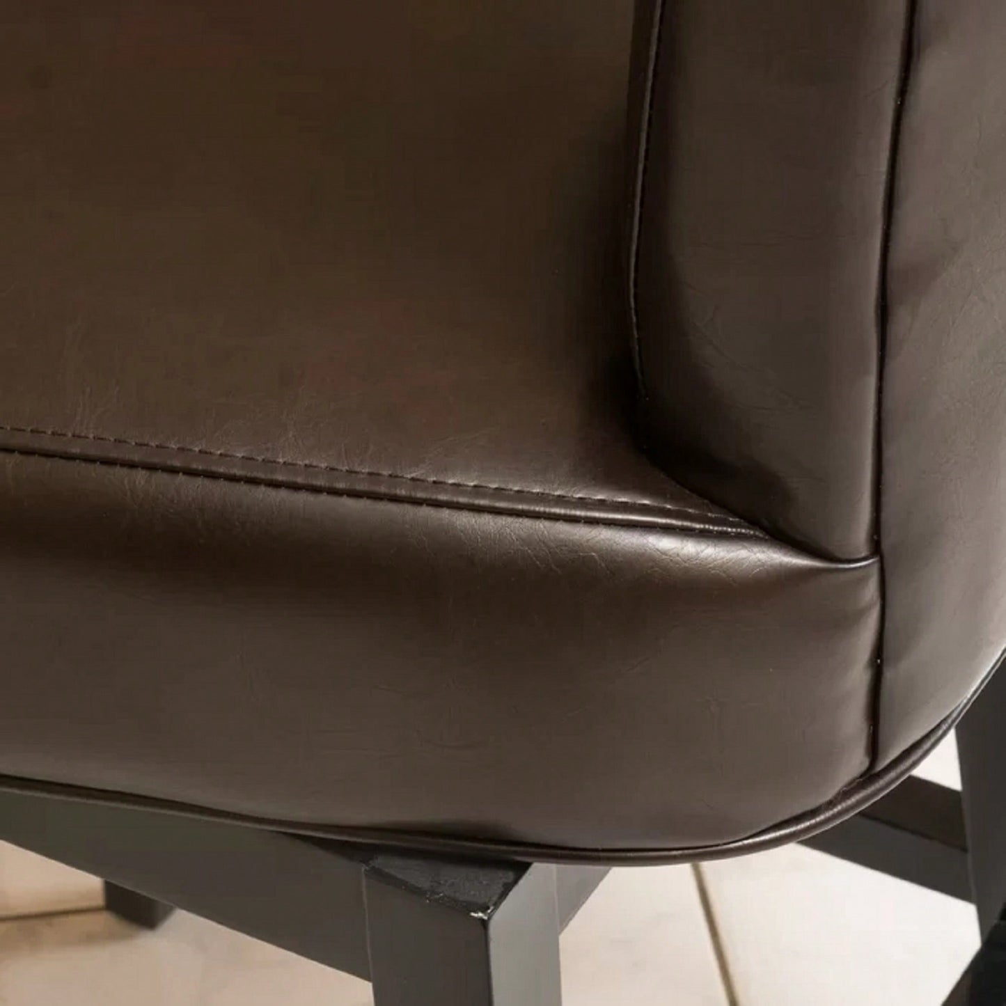 28-Inch Modern PU Leather Swivel Counter Stool With Adjustable Height And Stylish Design