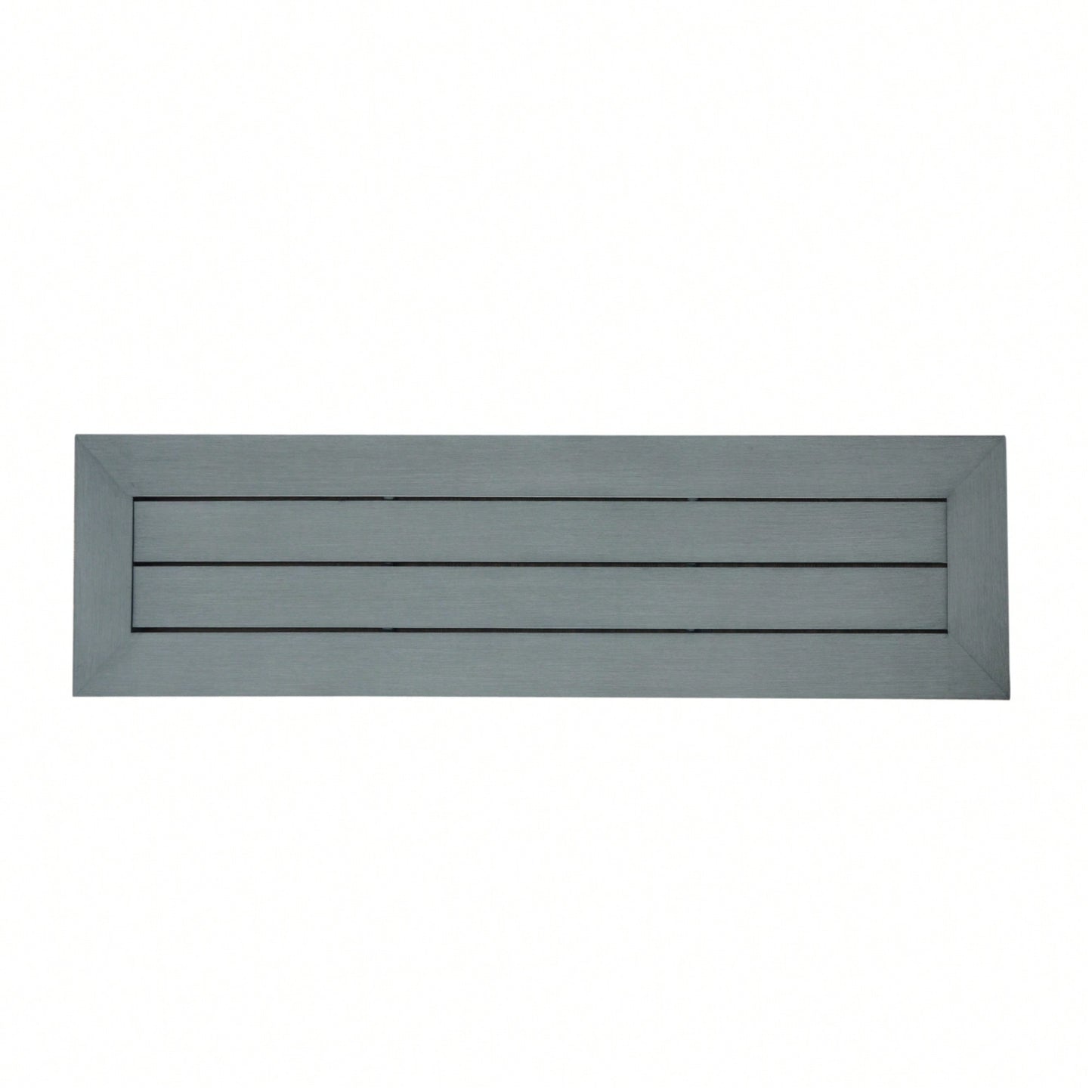 Contemporary Dark Gray Aluminum Outdoor Dining Bench For Stylish Patio Seating