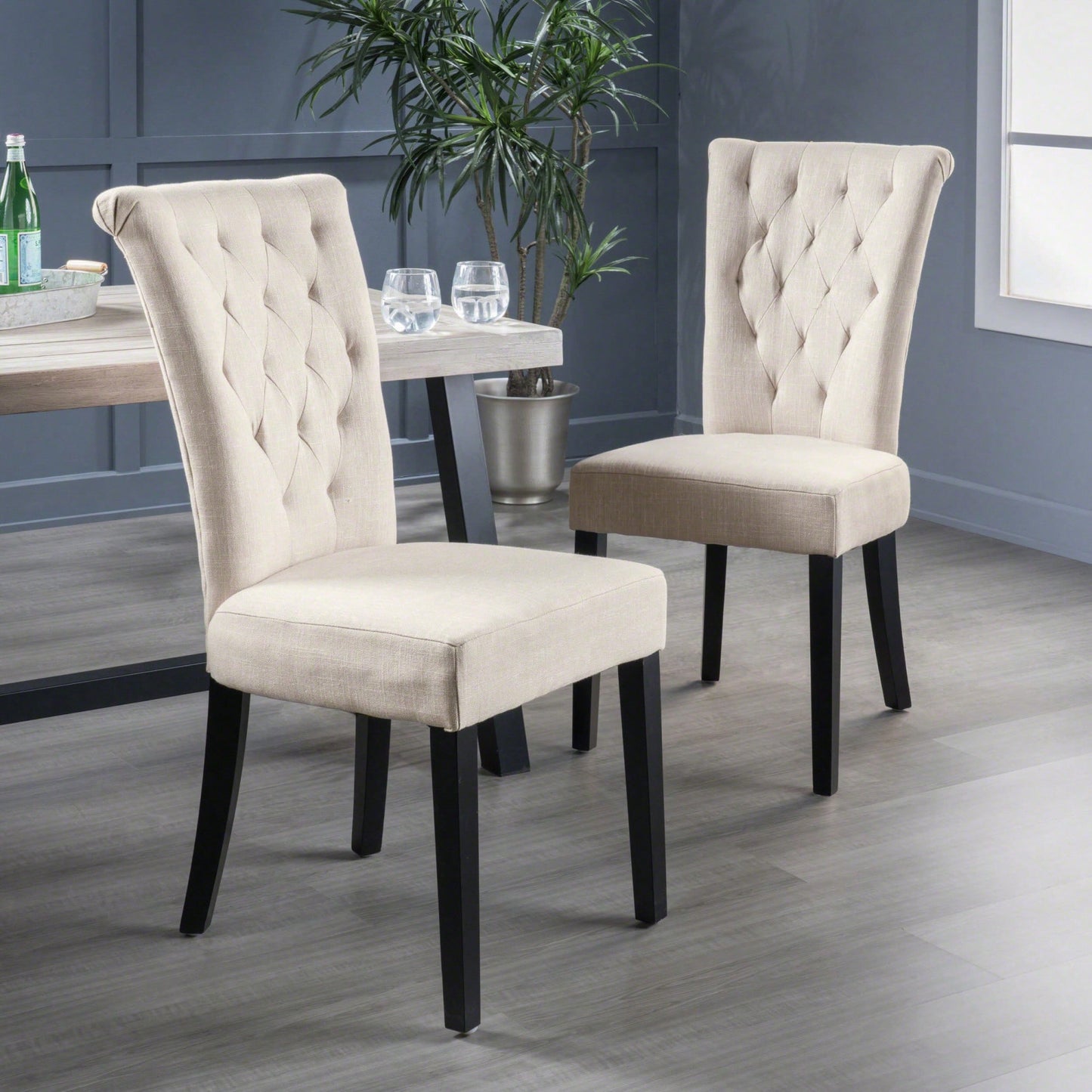 Set Of 2, Elegant Modern Dining Chair With Comfortable Upholstery And Stylish Design
