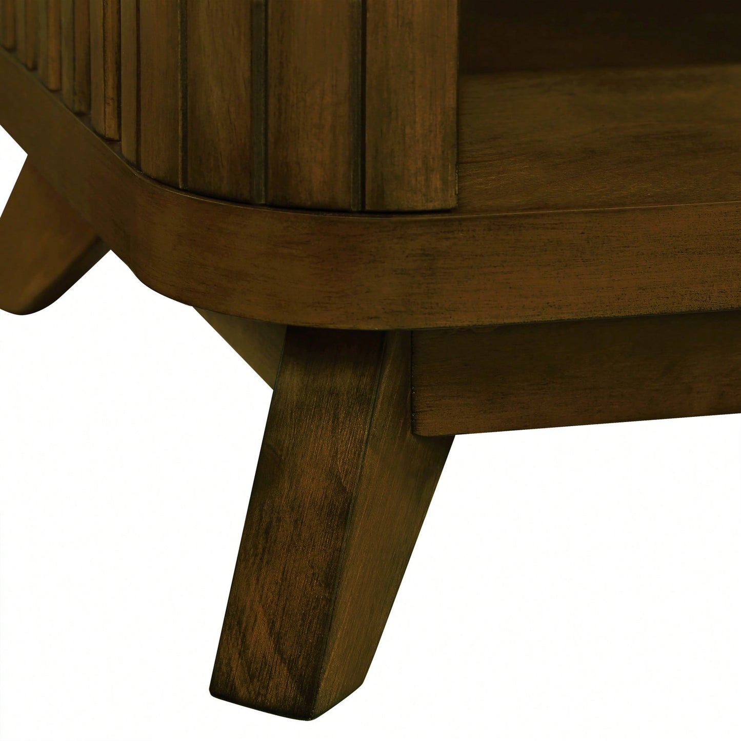Rectangular Wooden Coffee Table With Open Storage Shelf For Living Room Easy Assembly Walnut Finish 41.5-Inch Center Table