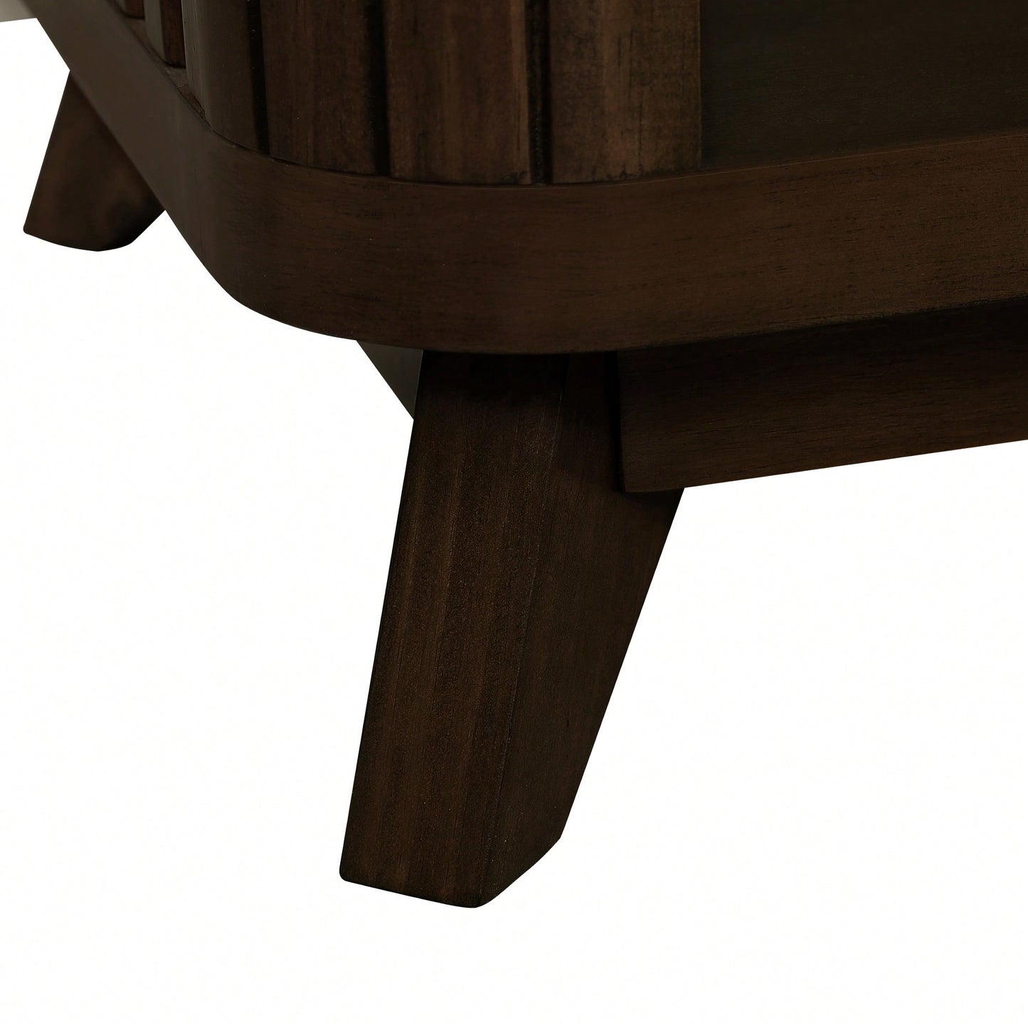Rectangular Wooden Coffee Table With Open Storage Shelf For Living Room Easy Assembly Walnut Finish 41.5-Inch Center Table