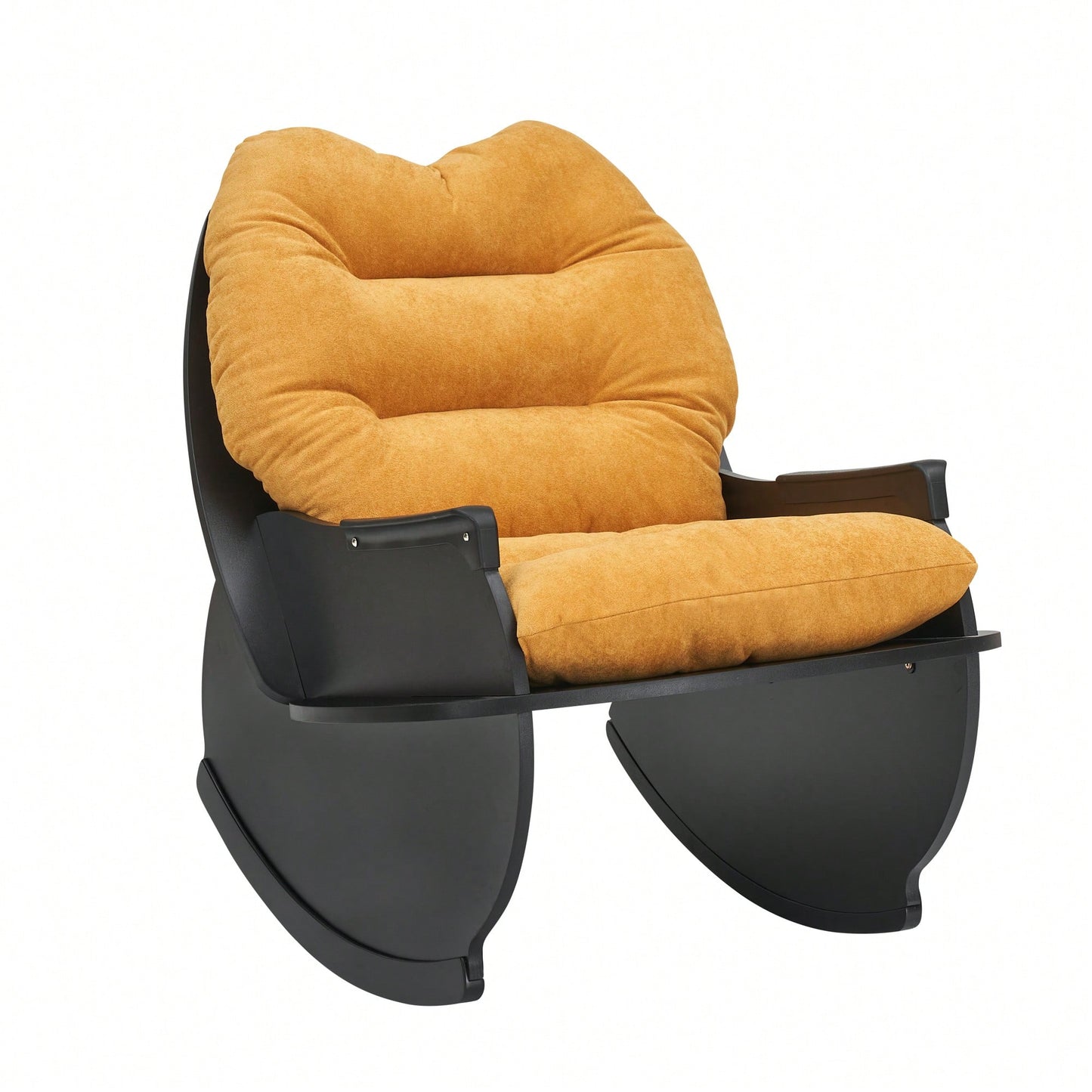 30.31 Inch Rocking Chair For Adults And Kids - Casual Comfort Seat For Balcony And Lunch Breaks Beige