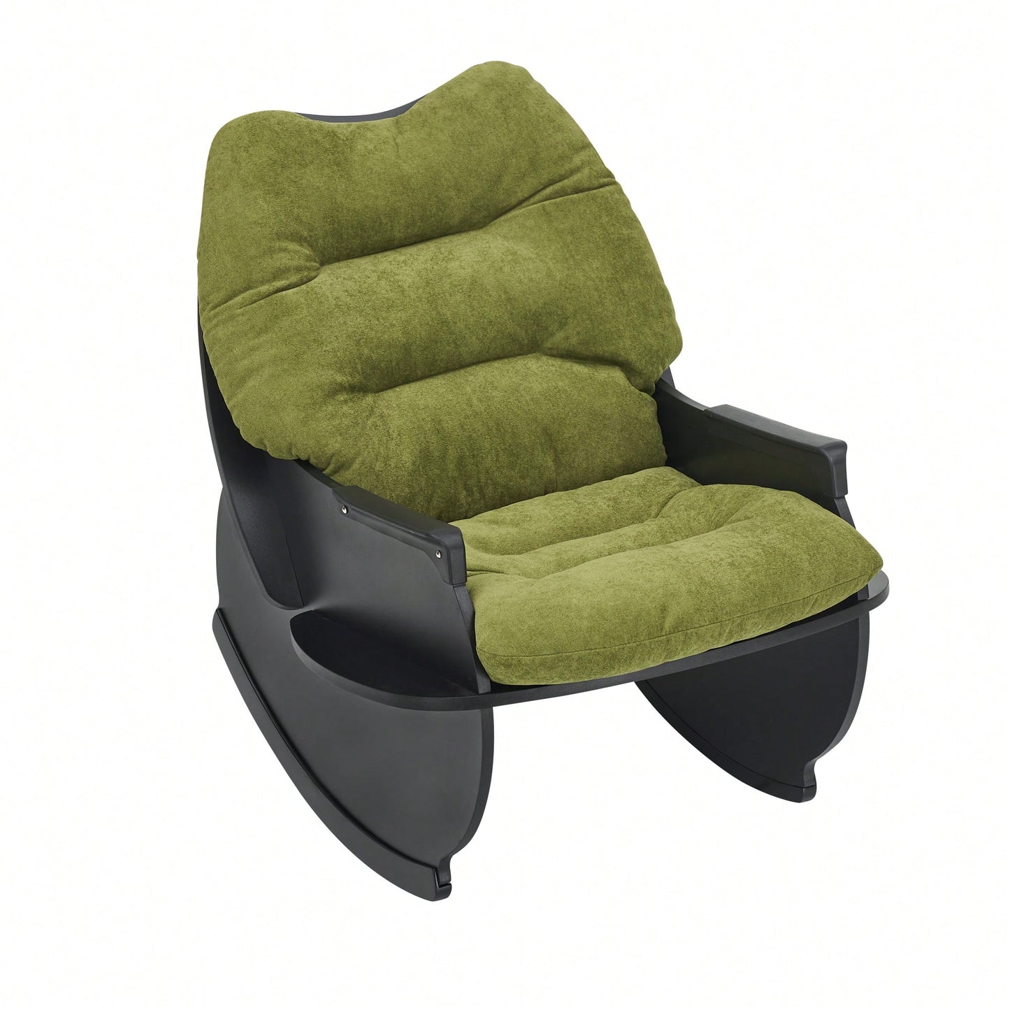 30.31 Inch Rocking Chair For Adults And Kids - Casual Comfort Seat For Balcony And Lunch Breaks Beige
