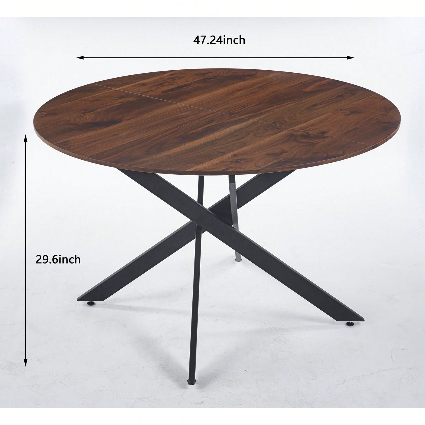 47.2 Inch Round Dining Table For Home And Office With Cross Leg Design - Versatile Coffee Table