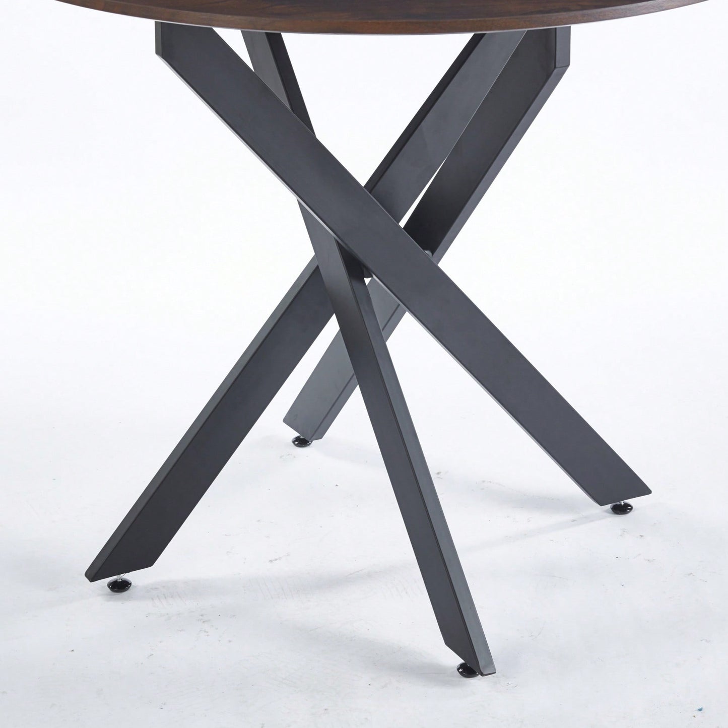 47.2 Inch Round Dining Table For Home And Office With Cross Leg Design - Versatile Coffee Table