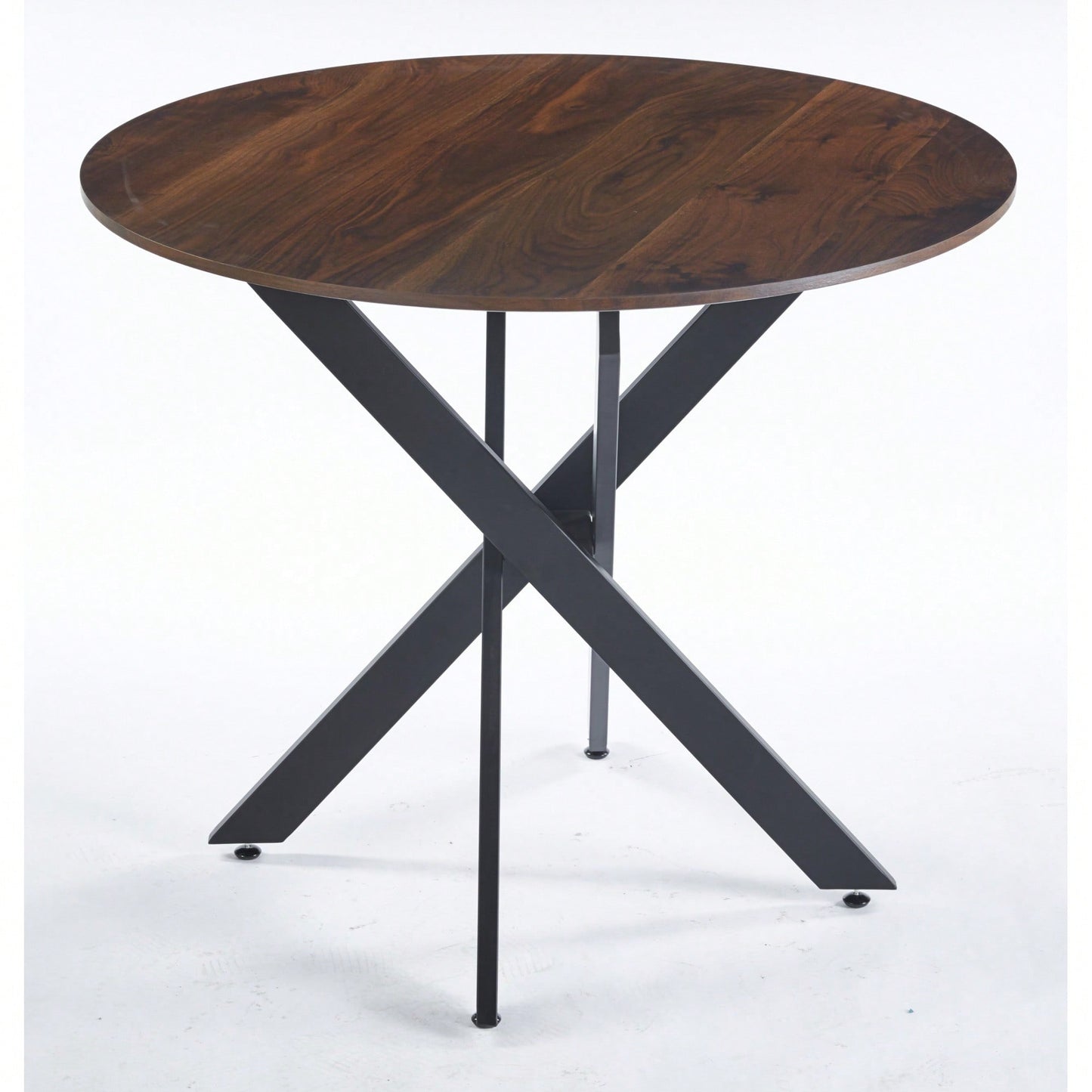 47.2 Inch Round Dining Table For Home And Office With Cross Leg Design - Versatile Coffee Table