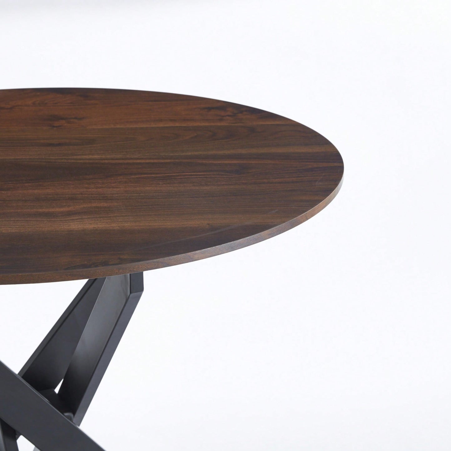 47.2 Inch Round Dining Table For Home And Office With Cross Leg Design - Versatile Coffee Table