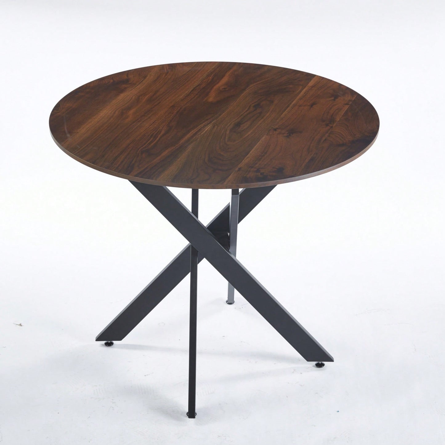 47.2 Inch Round Dining Table For Home And Office With Cross Leg Design - Versatile Coffee Table