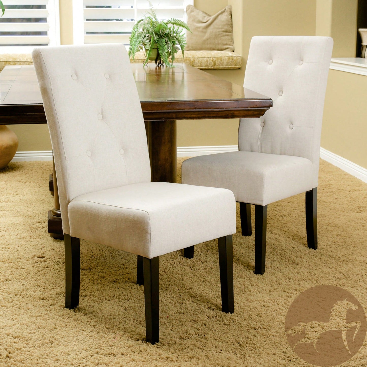 Set Of 2 Elegant Modern Dining Chair With Comfortable Upholstery And Stylish Design