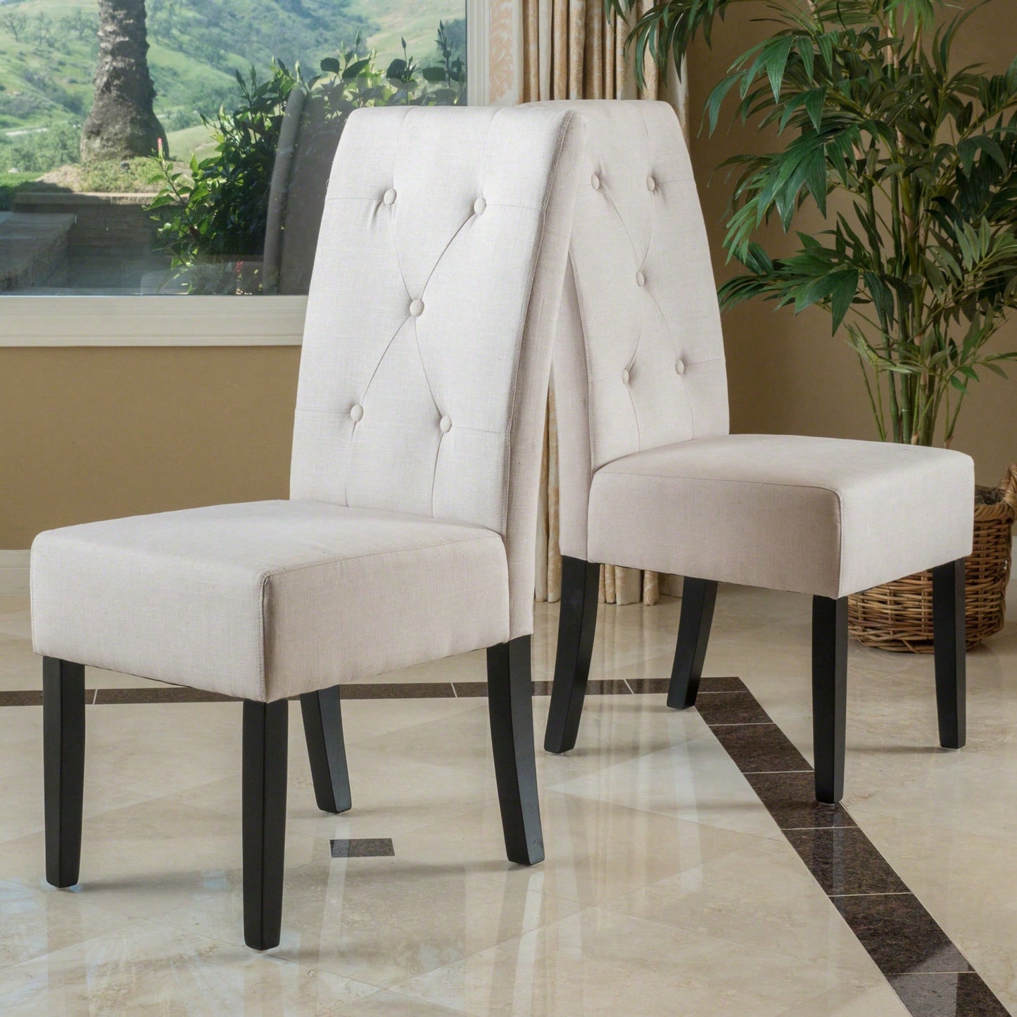 Set Of 2 Elegant Modern Dining Chair With Comfortable Upholstery And Stylish Design