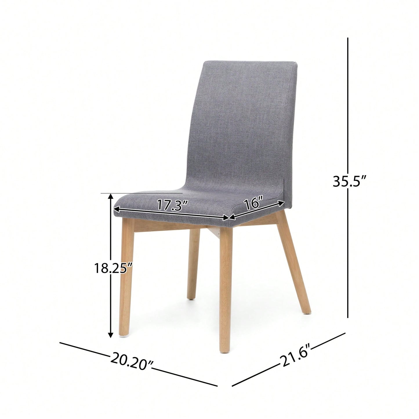 Set Of 2 Stylish Modern Dining Chairs For Kitchen And Dining Room Decor