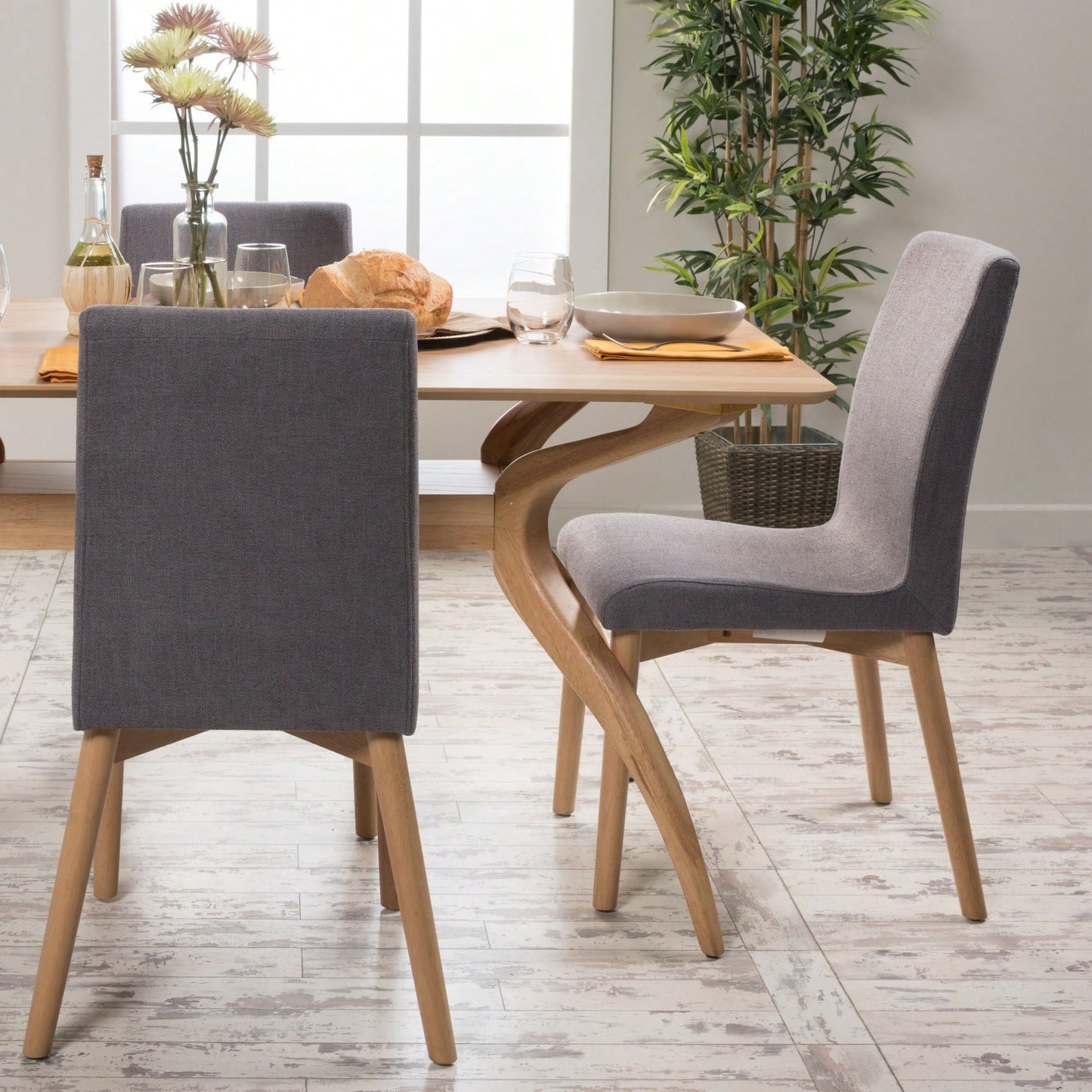 Set Of 2 Stylish Modern Dining Chairs For Kitchen And Dining Room Decor