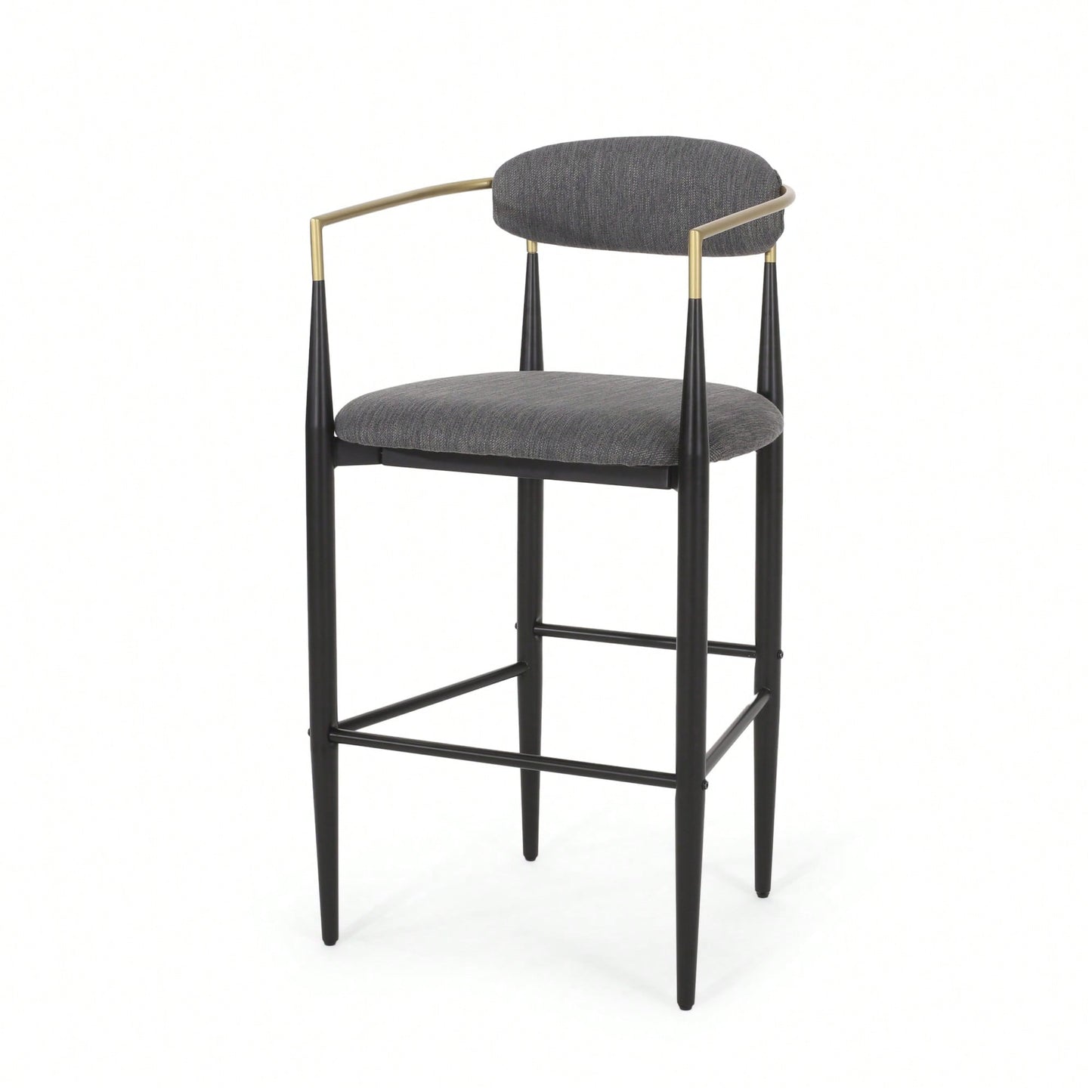 Set Of 2 Stylish Bar Stools With Comfortable Cushions And Modern Design