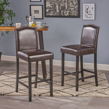 Set Of 2 Stylish Barstools For Modern Dining And Kitchen Spaces