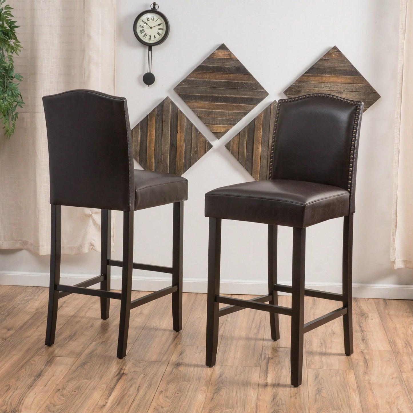 Set Of 2 Stylish Barstools For Modern Dining And Kitchen Spaces