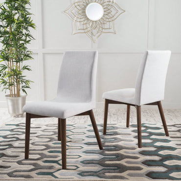 Set Of 2 Modern Upholstered Dining Chairs With Stylish Design And Comfortable Seating