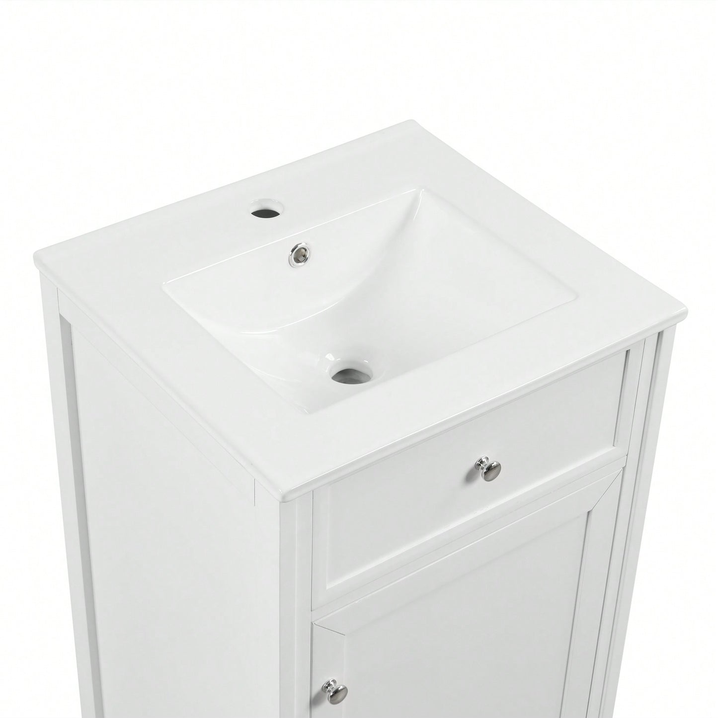 20 Inch Black Bathroom Vanity With Sink Soft Close Door Storage Cabinet Adjustable Shelves