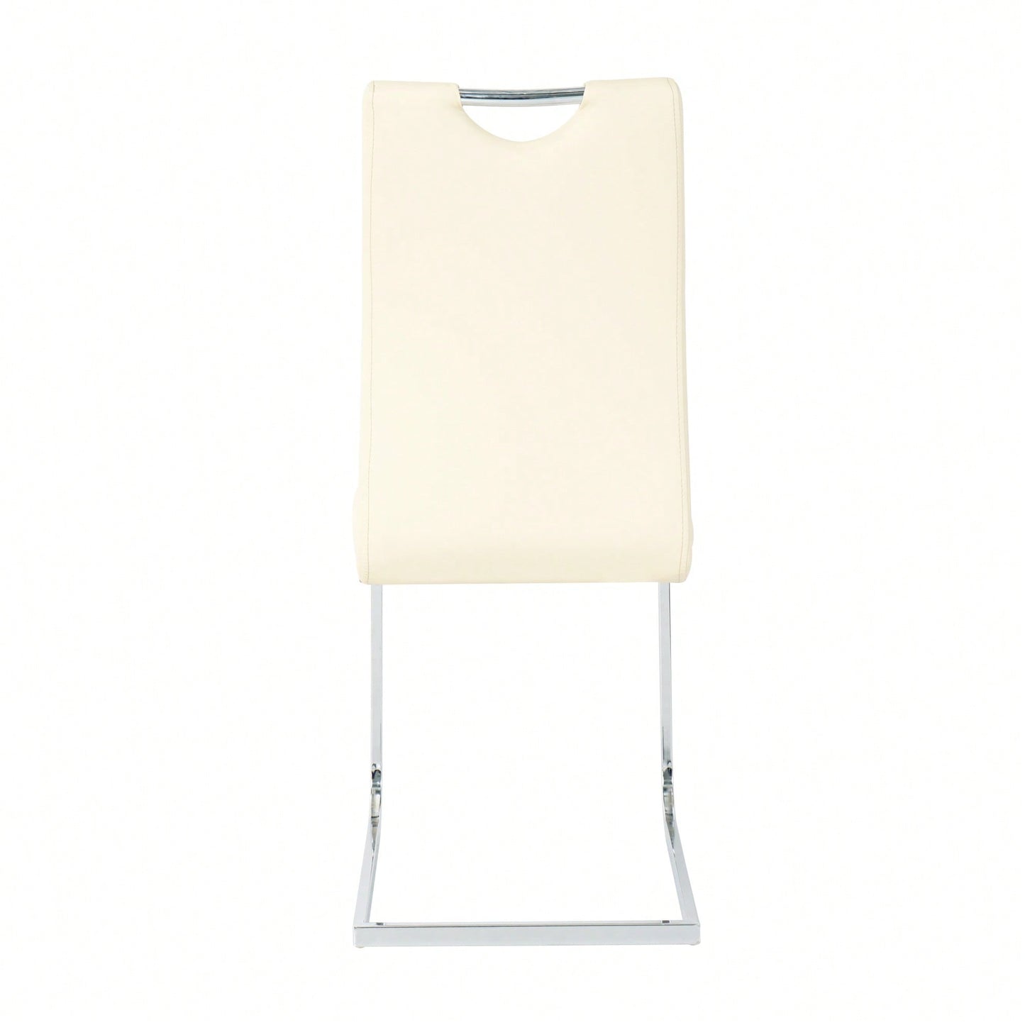 Set Of 4 Modern Light Yellow Upholstered Dining Chairs With Electroplated Metal Legs For Kitchen Living Room Bedroom