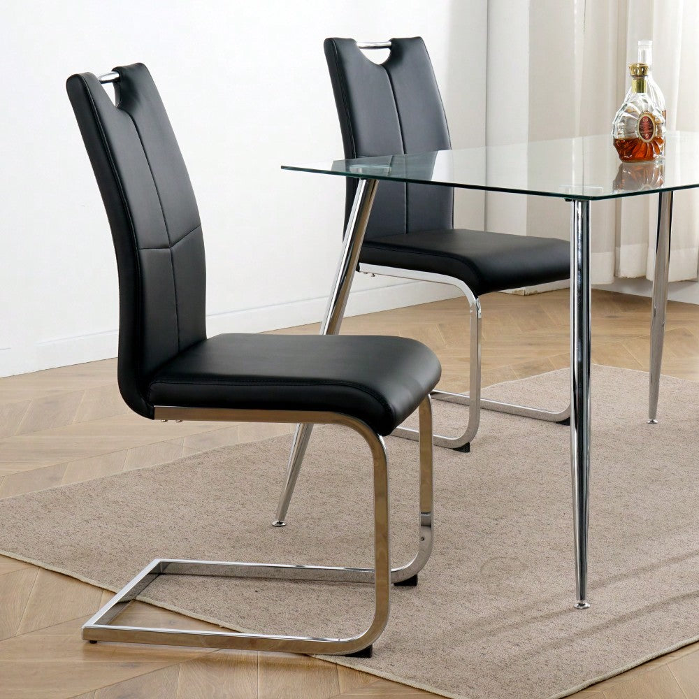 Set Of 4 Modern Light Yellow Upholstered Dining Chairs With Electroplated Metal Legs For Kitchen Living Room Bedroom