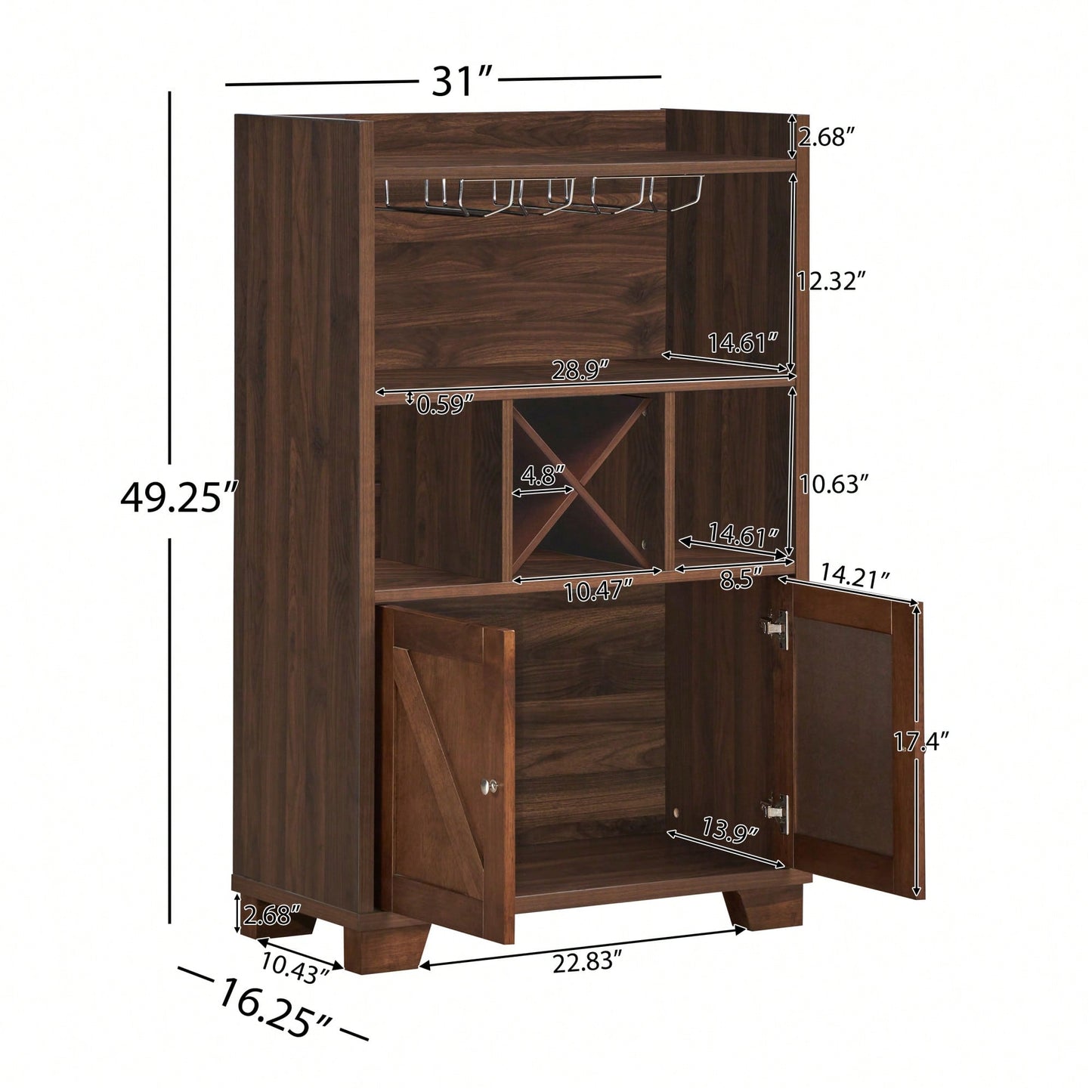 Elegant Wine Storage Cabinet With Glass Door And Temperature Control