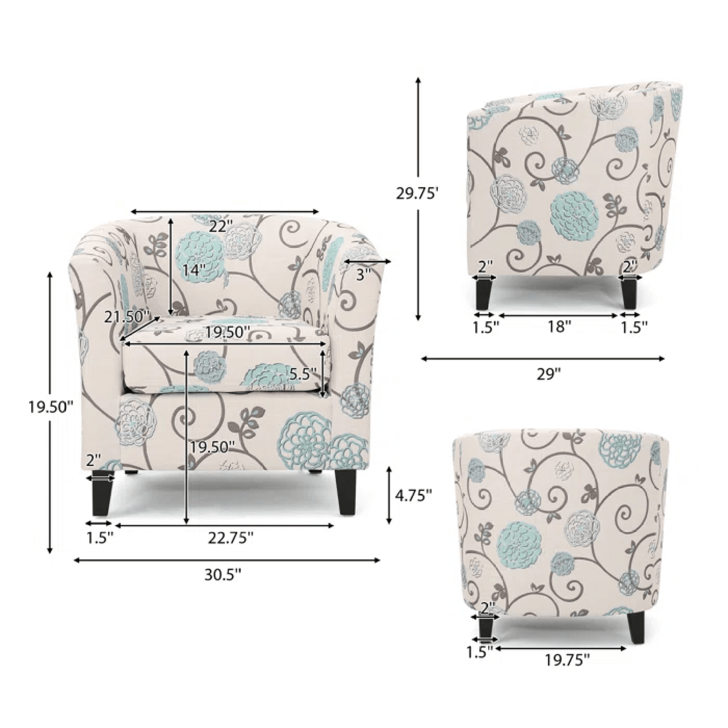 Elegant Modern Plaza Club Chair For Stylish Living Spaces