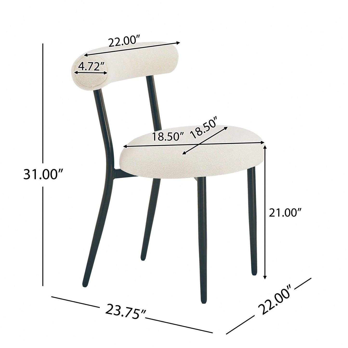 Set Of 2 Stylish And Comfortable Dining Chairs For Modern Home Decor