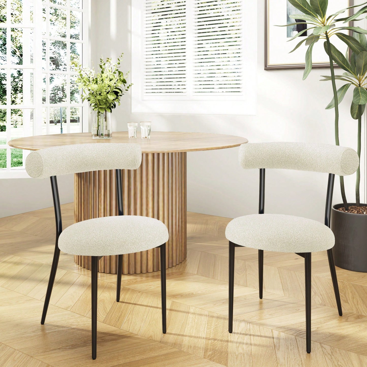 Set Of 2 Stylish And Comfortable Dining Chairs For Modern Home Decor