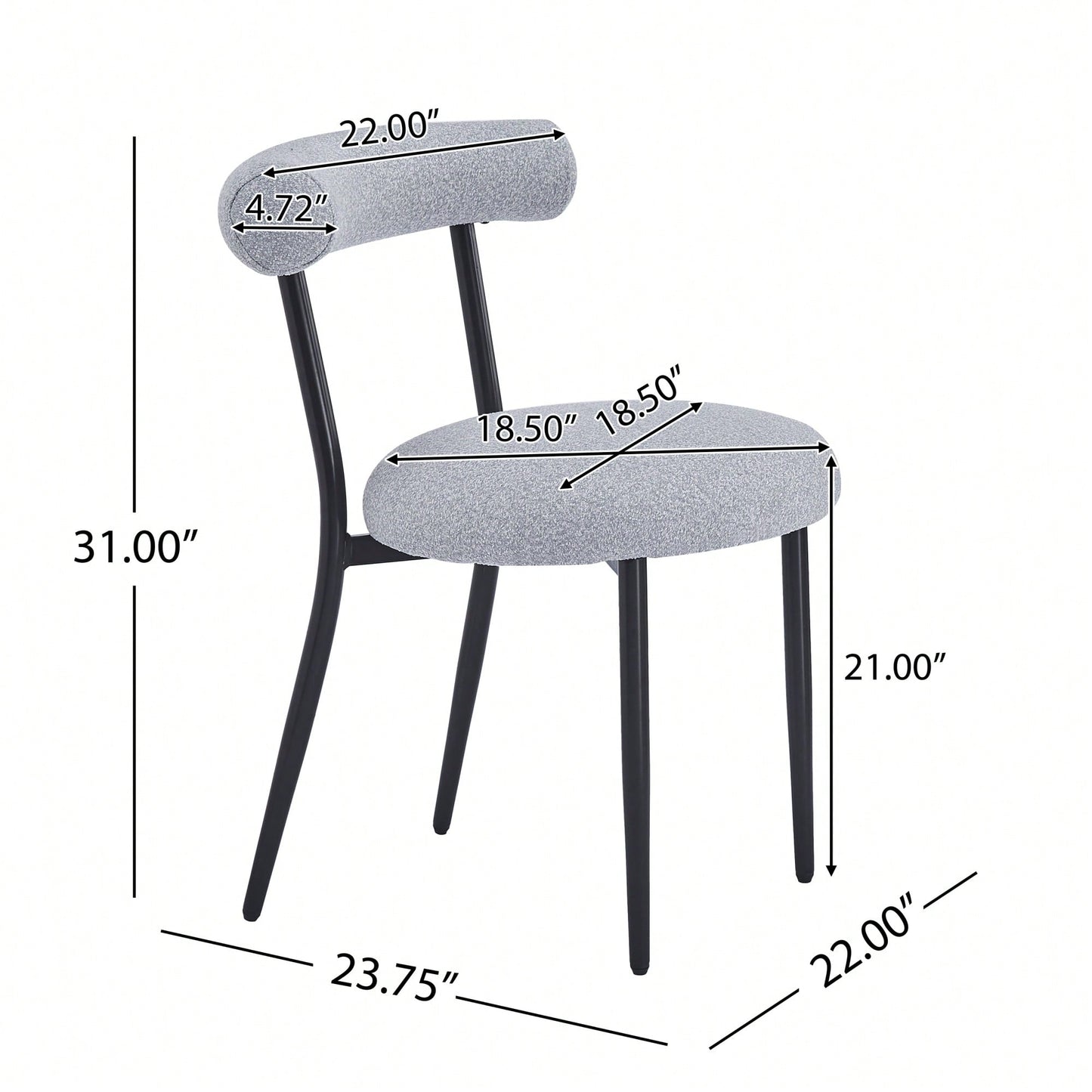 Set Of 2 Stylish And Comfortable Dining Chairs For Modern Home Decor