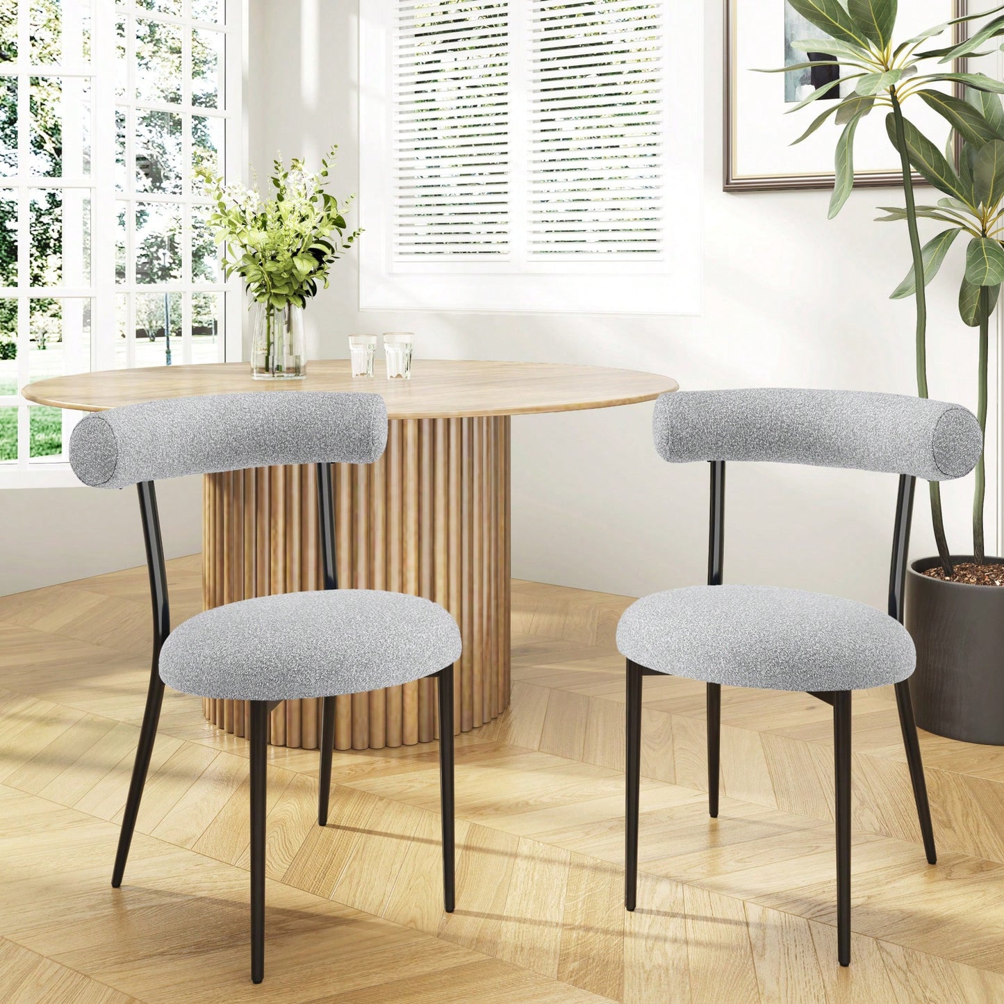 Set Of 2 Stylish And Comfortable Dining Chairs For Modern Home Decor