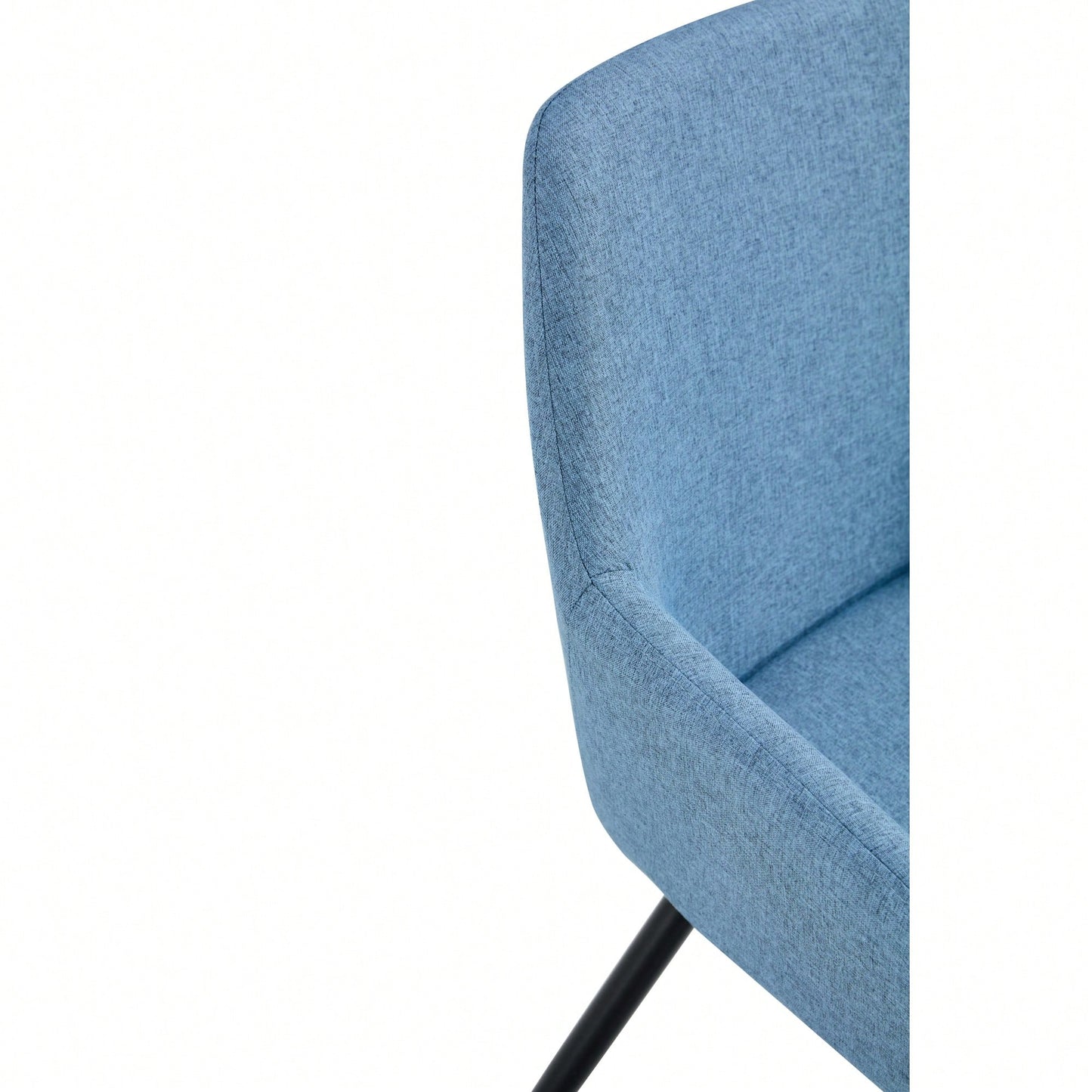 Set Of 2 Velvet Beige Accent Arm Chairs With Strong Black Metal Legs For Modern Living Room Dining Room Club Guest Seating