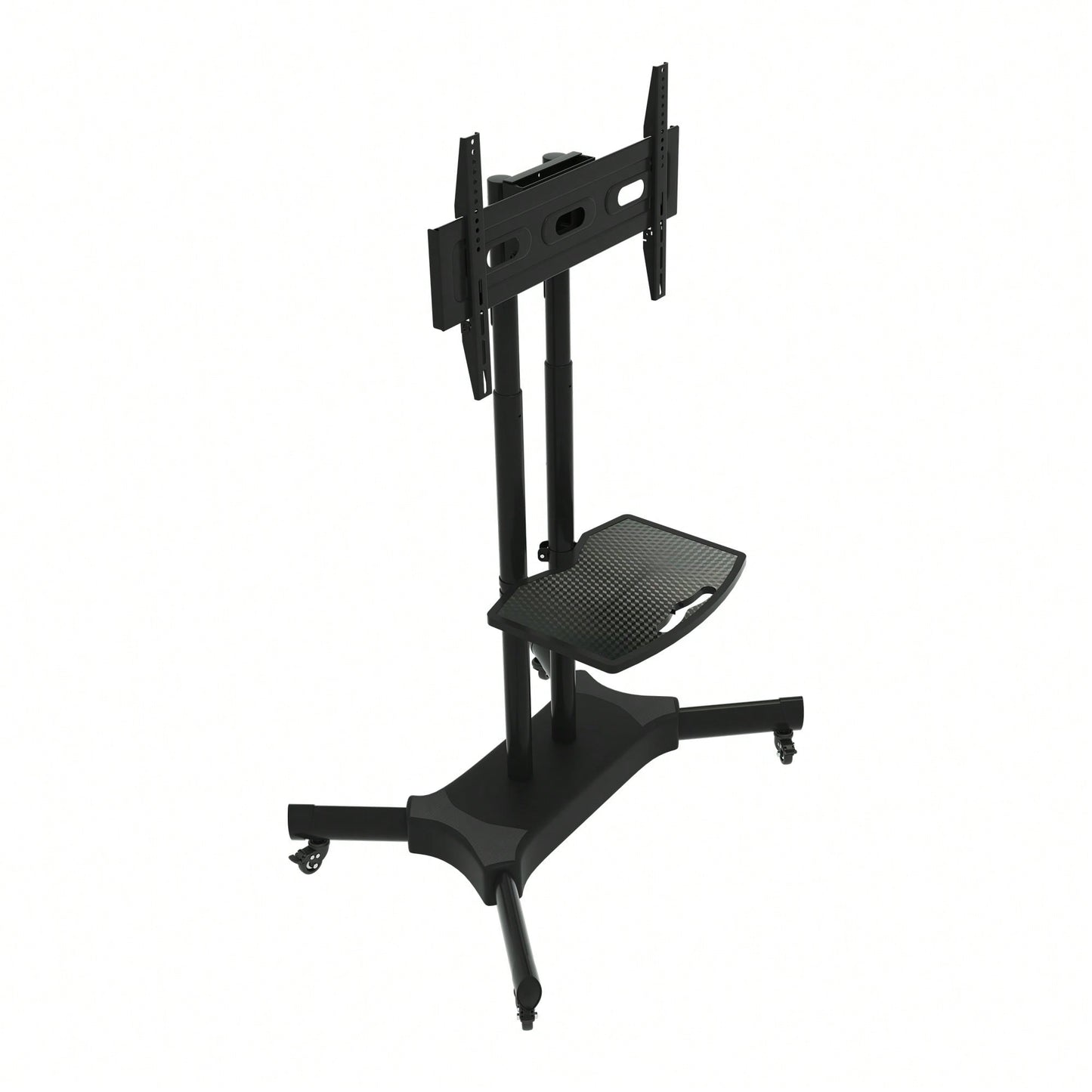 Height Adjustable Universal Swivel TV Stand For 32-80 Inch TVs With Tilt VESA 600x400mm Black