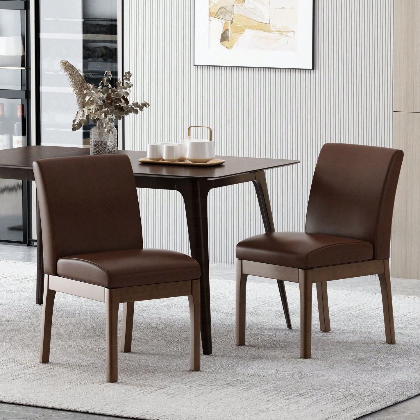 Elegant Upholstered Dining Chair With Modern Design And Sturdy Frame