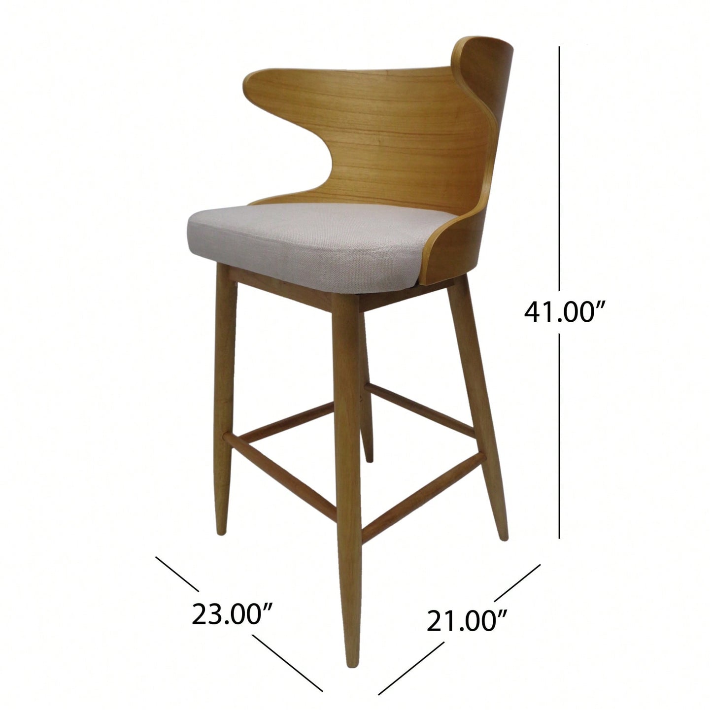 Set Of 2 Stylish Modern Bar Chair For Kitchen Or Home Bar Seating
