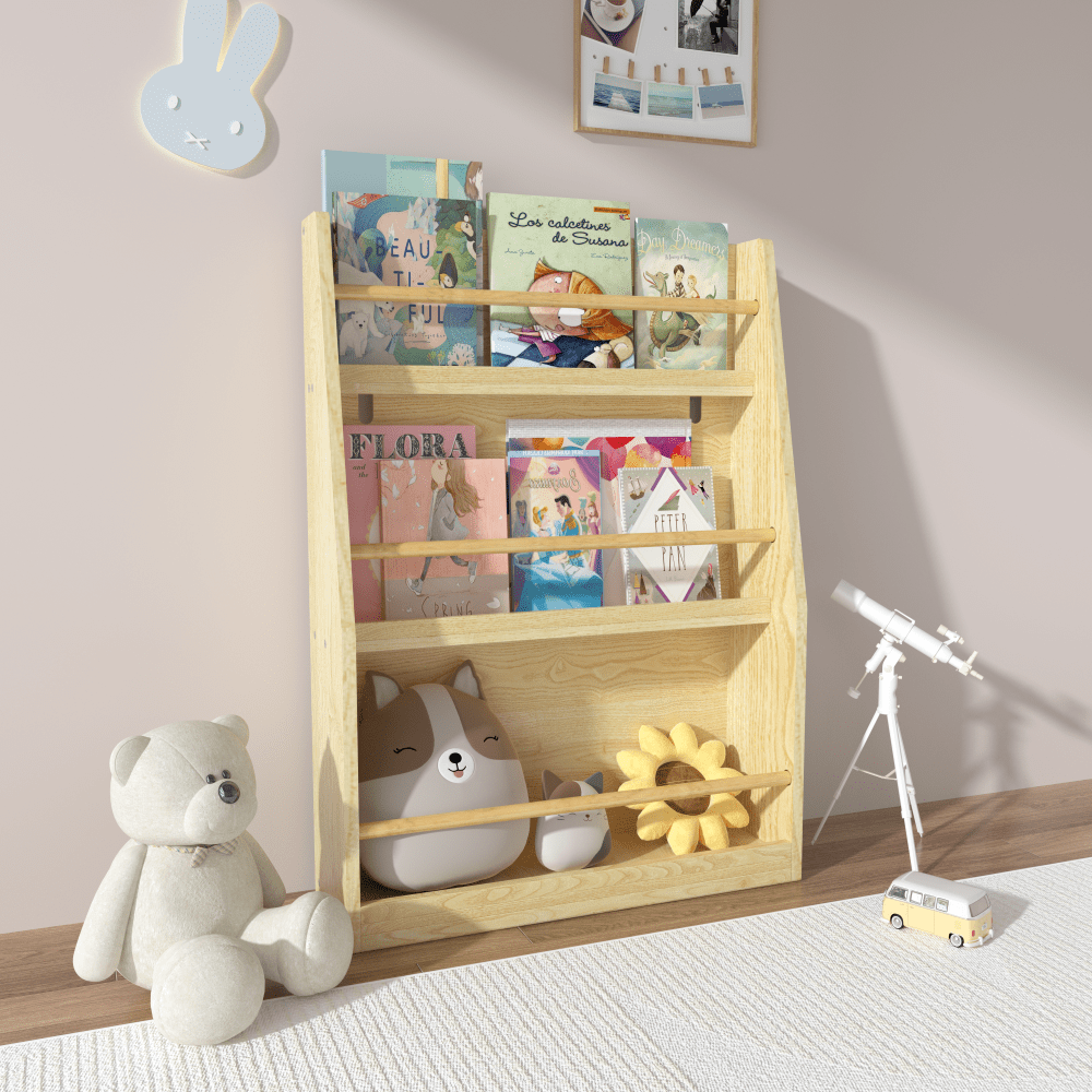 3 Tier Pink Kids Book Shelf For Organized Bedrooms Playrooms And Classrooms