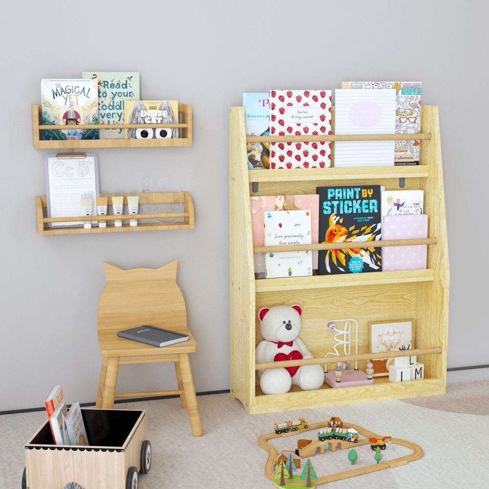 3 Tier Pink Kids Book Shelf For Organized Bedrooms Playrooms And Classrooms